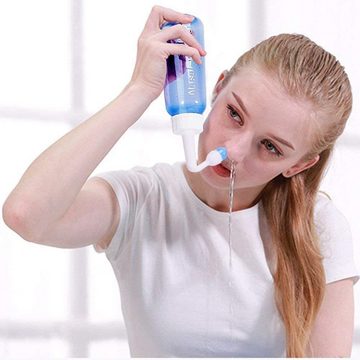 NUODWELL Sprühflasche Nasendusche Set, Nasenspülkanne zur Nasenreinigung und Nasenspülung