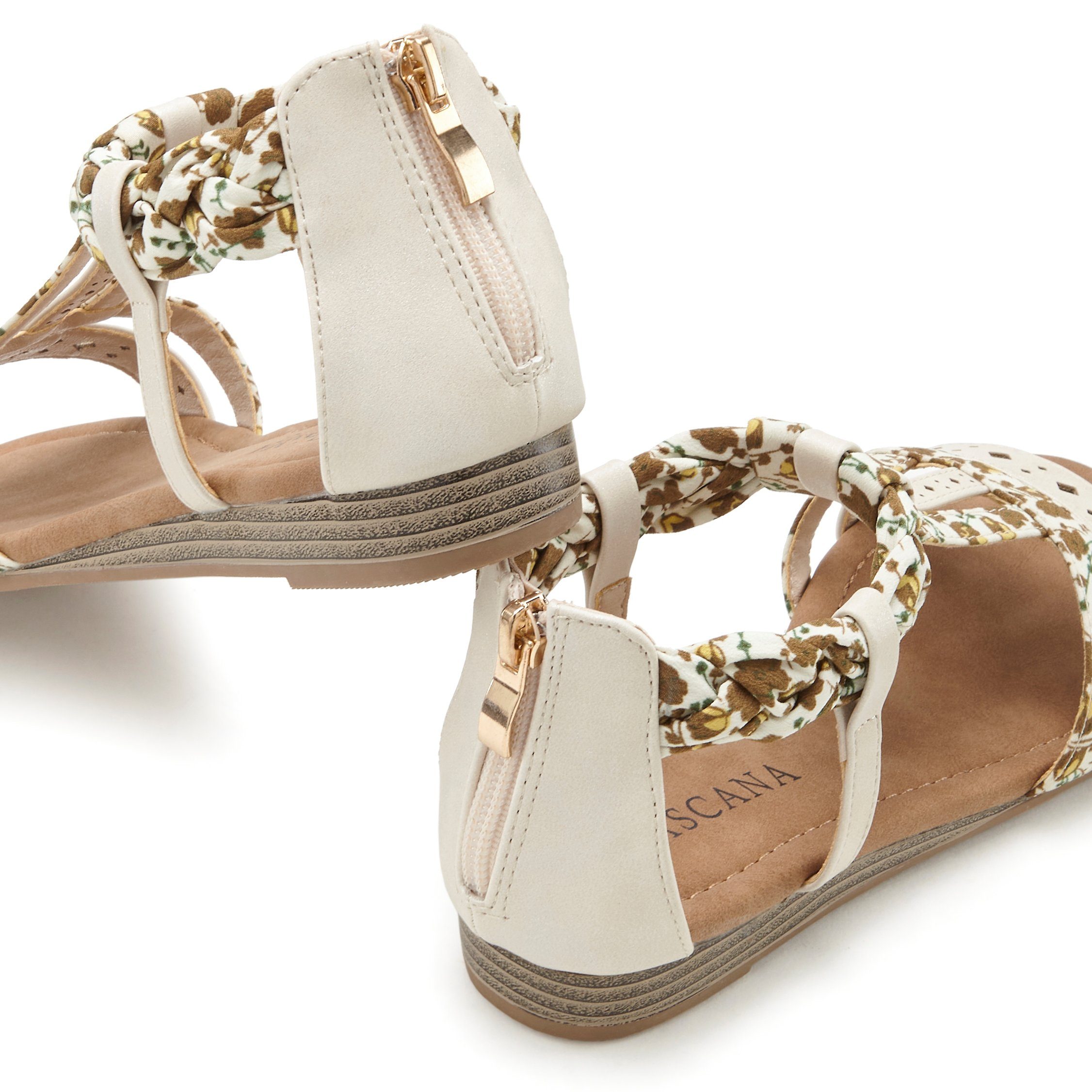 LASCANA Sommerschuh Sandale Sandalette, Sommerschuh mit Riemchen im Festival-Look VEGAN