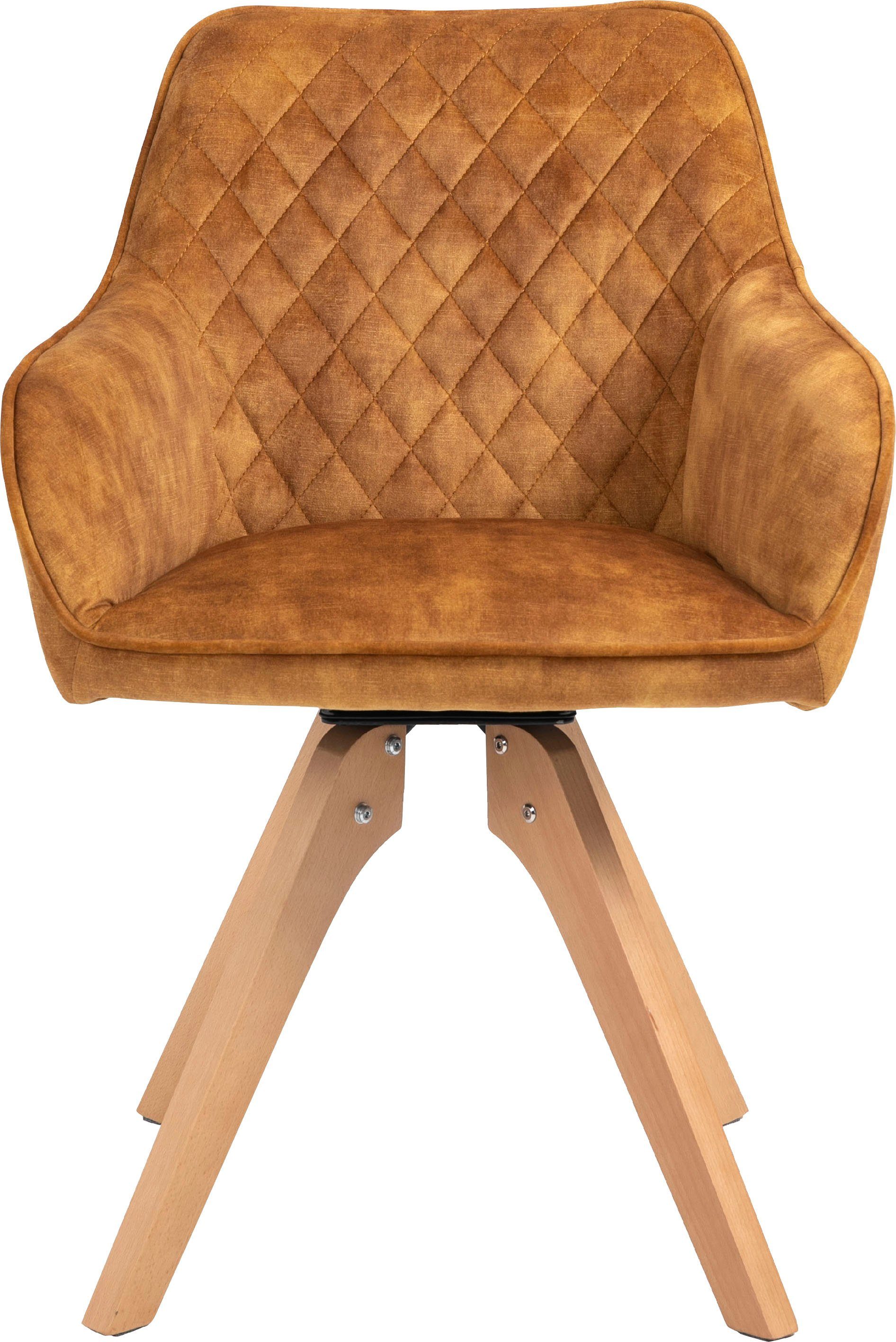 SalesFever Essgruppe Elegante Sitzgruppe, 5-teiliges Set: Samtverlour-Stühle und 160cm Tisch