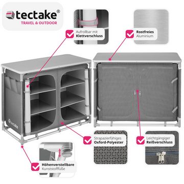 tectake Campingtisch Campingküche 97x47,5x78cm (1-St., 1 tlg)