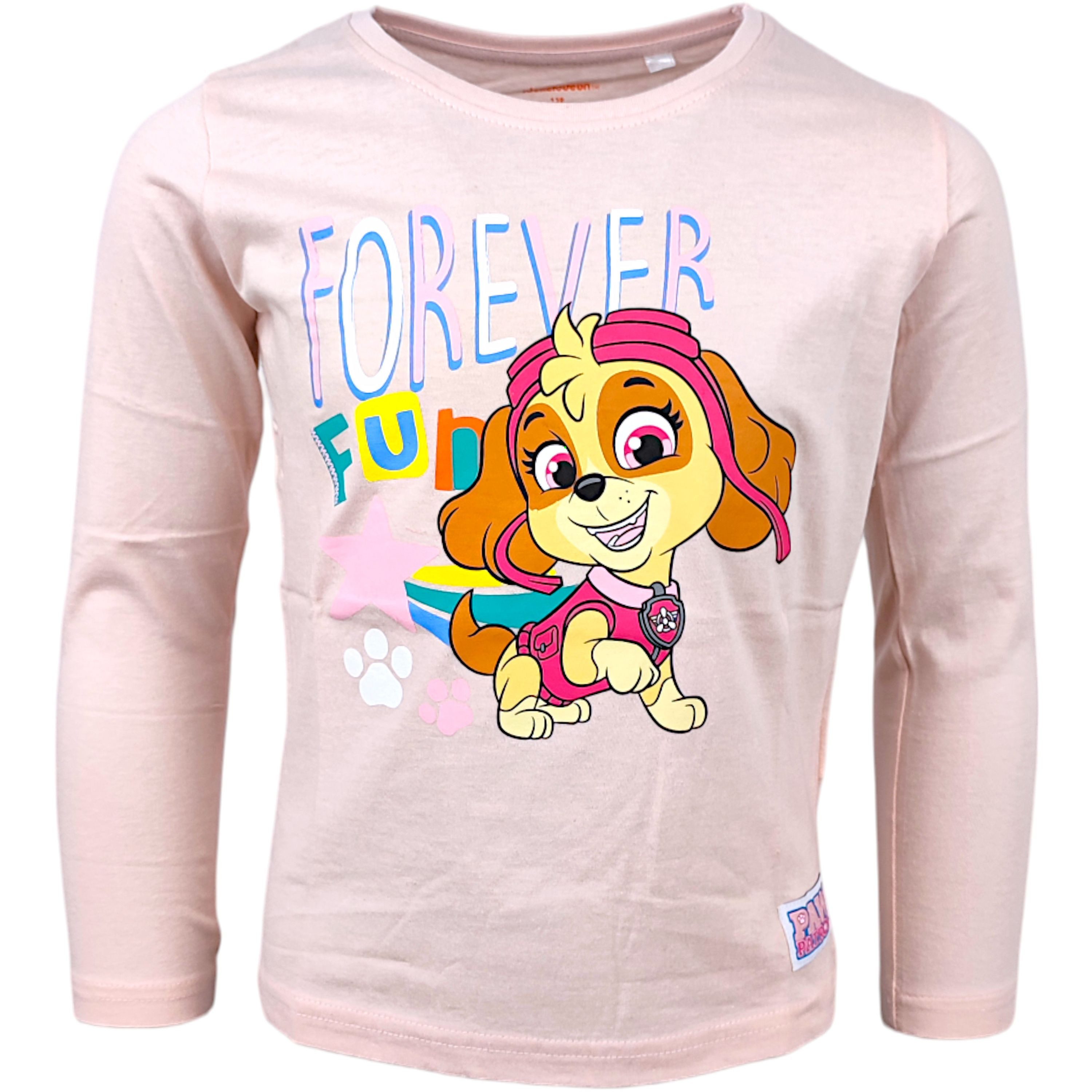 PAW PATROL Langarmshirt Skye - Forever Fun Mädchen Shirt aus Baumwolle Gr. 98 - 128 cm