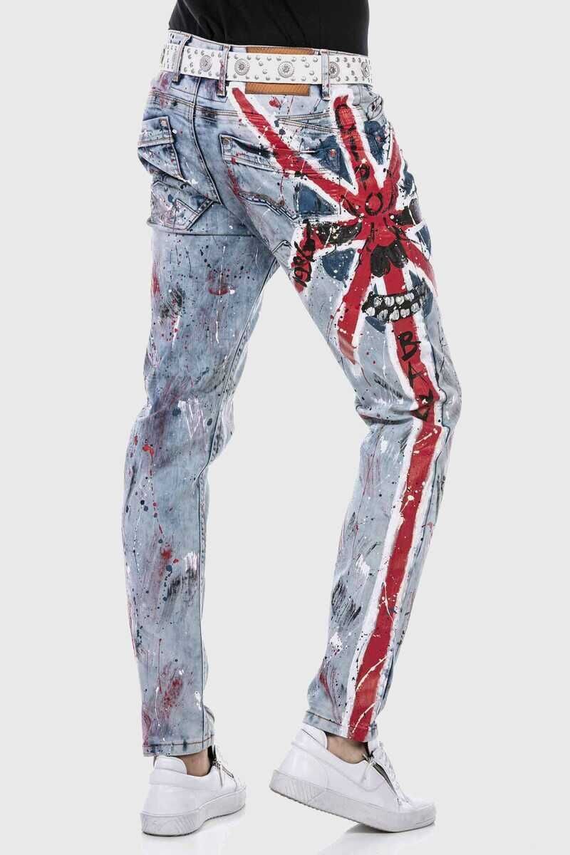 Cipo & Baxx 5-Pocket-Jeans Jeans mit coolem Print