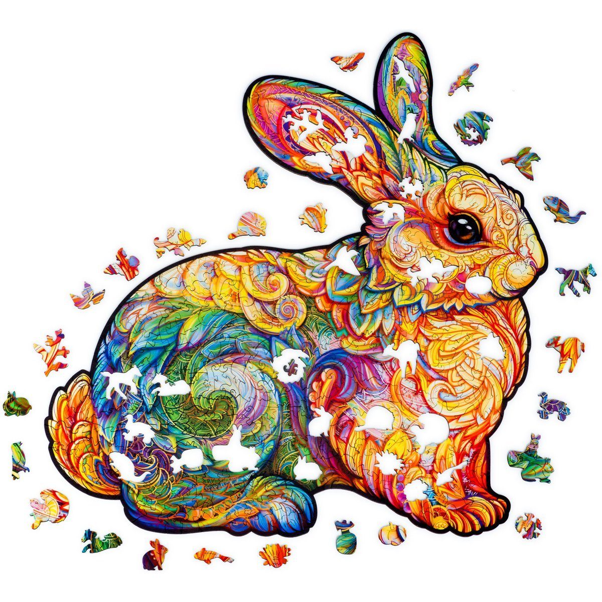 Puzzle Unidragon Puzzleteile Holzpuzzle Kaninchen Teile, Tier – – UNIDRAGON 309 Kostbares