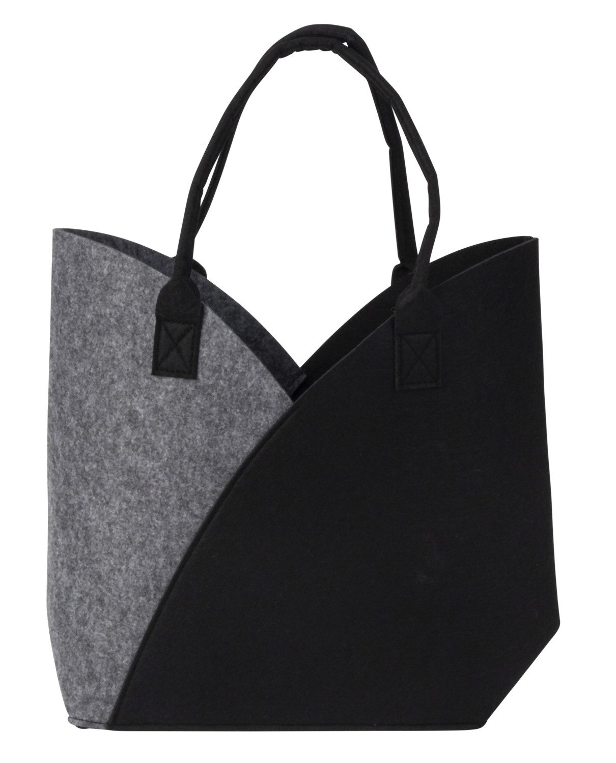 Mel-O-Design Shopper 1700 Filz Tasche Shopper (Stück, 1-tlg., 1), Zweifarbiges Design mit moderner Linienführung