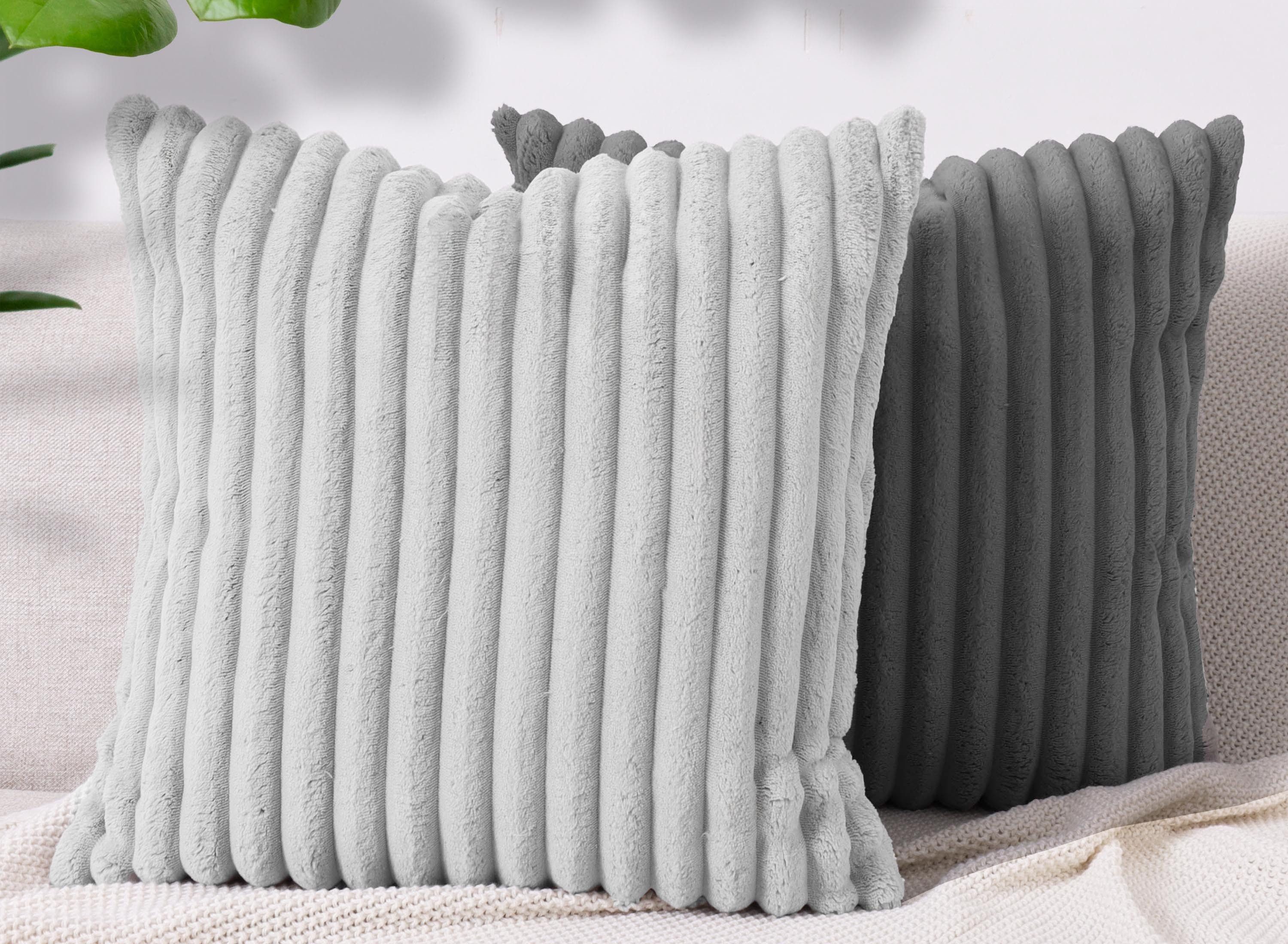 Amilian Dekokissen Sofakissen Couchkissen 2er Set Zierkissen mit Kissenfüllung, (2 Stück), 40x40 cm, Dekokissen mit Füllung und Bezug, Wohnkissen