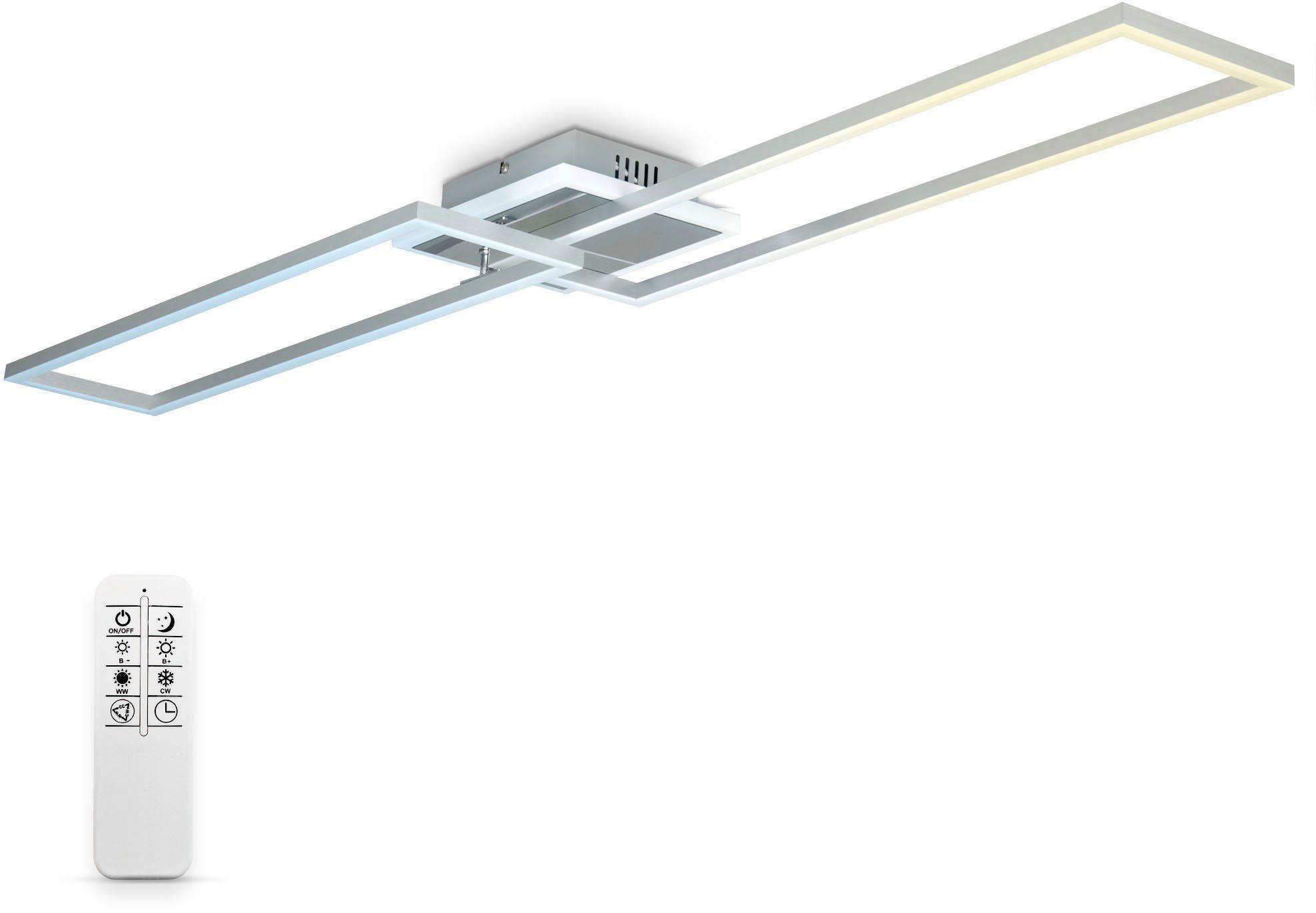 B.K.Licht LED Deckenleuchte wählbar, - CCT integriert, Timer, fest 40 Watt, kaltweiß, Farbtemperatur warmweiß Fernbedienung - Schwenkbar, CCT, über Fernbedienung, BK_FR1439 Nachtlichtfunktion, LED Dimmbar, LED-Deckenlampe