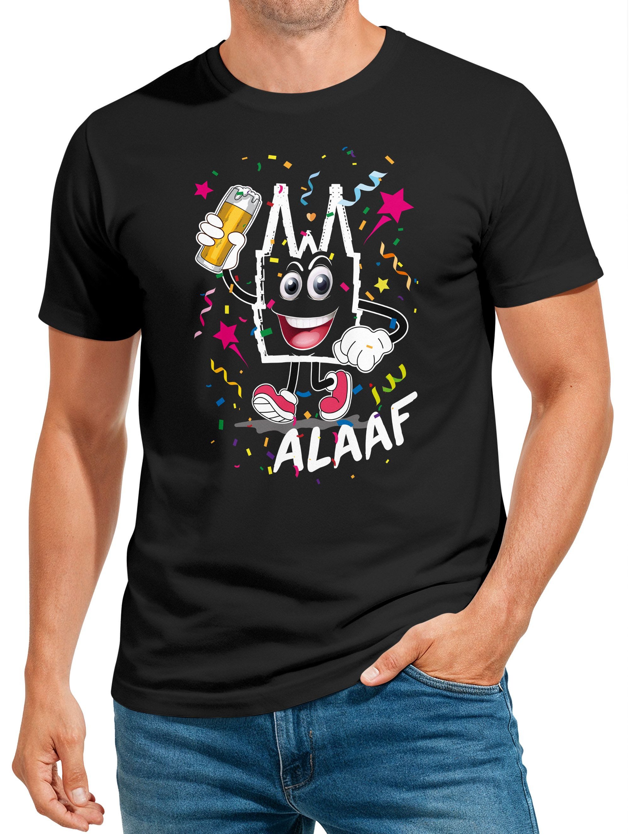 MoonWorks Print-Shirt Herren T-Shirt Fasching Karneval Kölner Dom Alaaf Fei günstig online kaufen