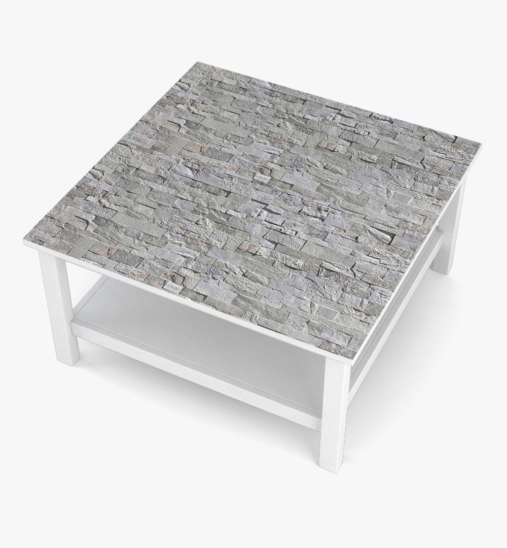 MyMaxxi Möbelfolie Tischfolie Steinwand hellgrau Bubblefree selbstklebend Folie, (Steinwand hellgrau, 1St.}, Klebefolie passend geschnitten und gerollt), Selbstklebend