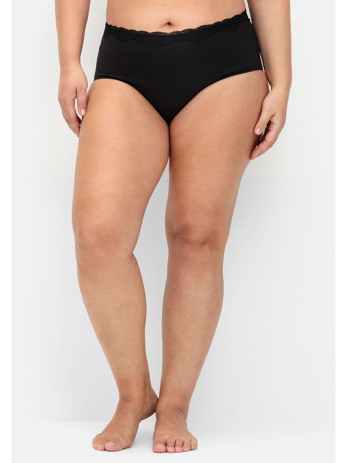 Sheego Slip Große Größen im 2er-Pack, mit elastischer Spitze