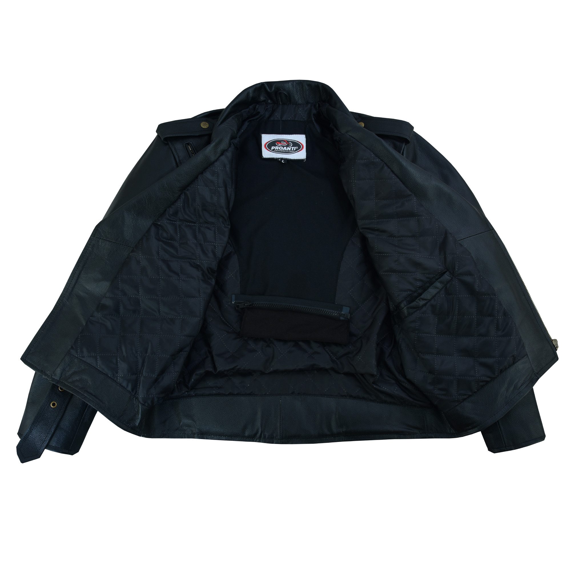 PROANTI Motorradjacke Leder Motorradjacke Biker Jacke Sport Motorrad Chopper Lederjacke