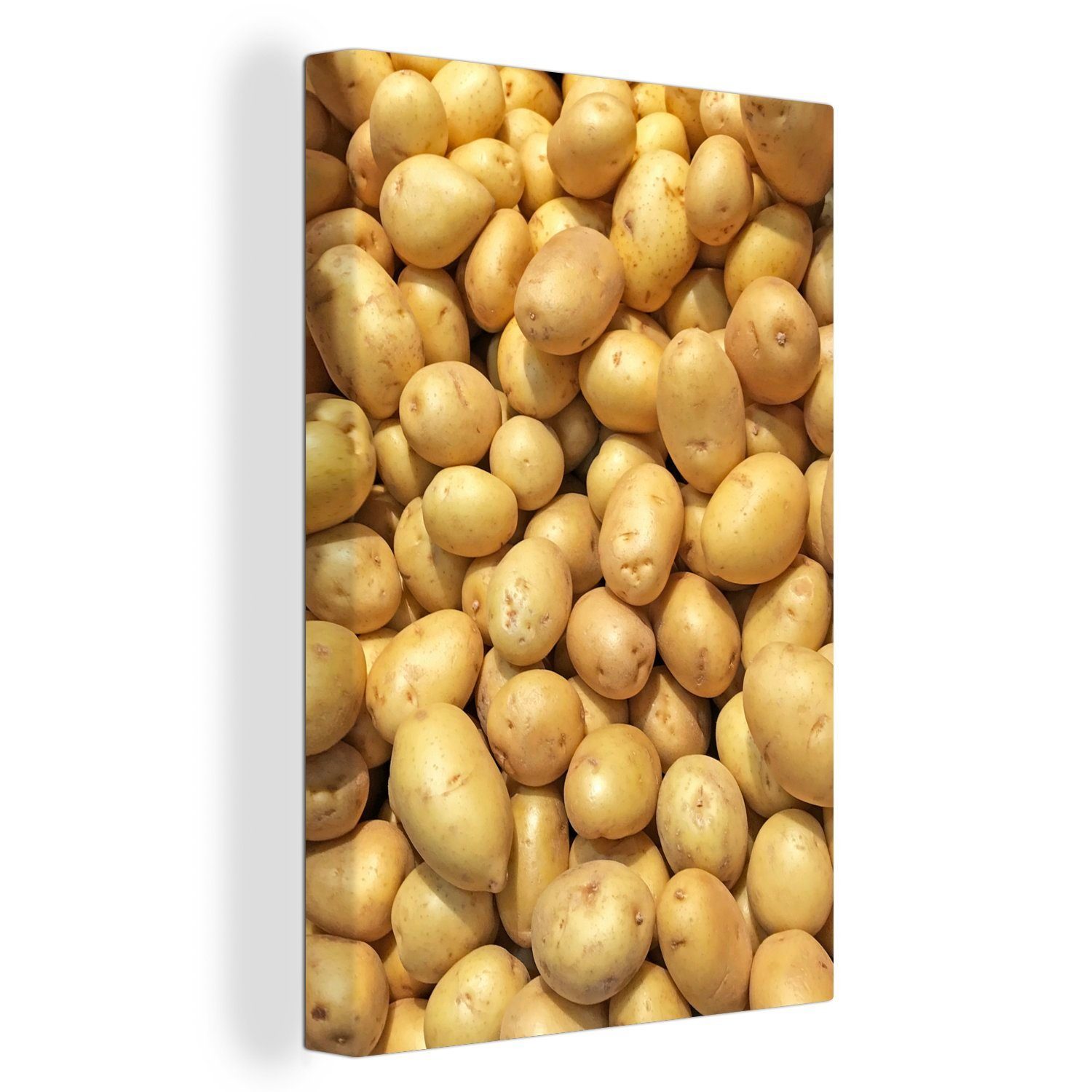 OneMillionCanvasses® Leinwandbild Gemüse - Kartoffeln - Lebensmittel, (1 St), Leinwandbild fertig bespannt inkl. Zackenaufhänger, Gemälde, 20x30 cm