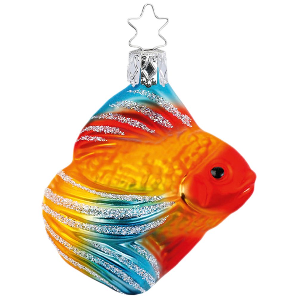 INGE-GLAS® Christbaumschmuck Schleierfisch (1-tlg), mundgeblasen, handbemalt