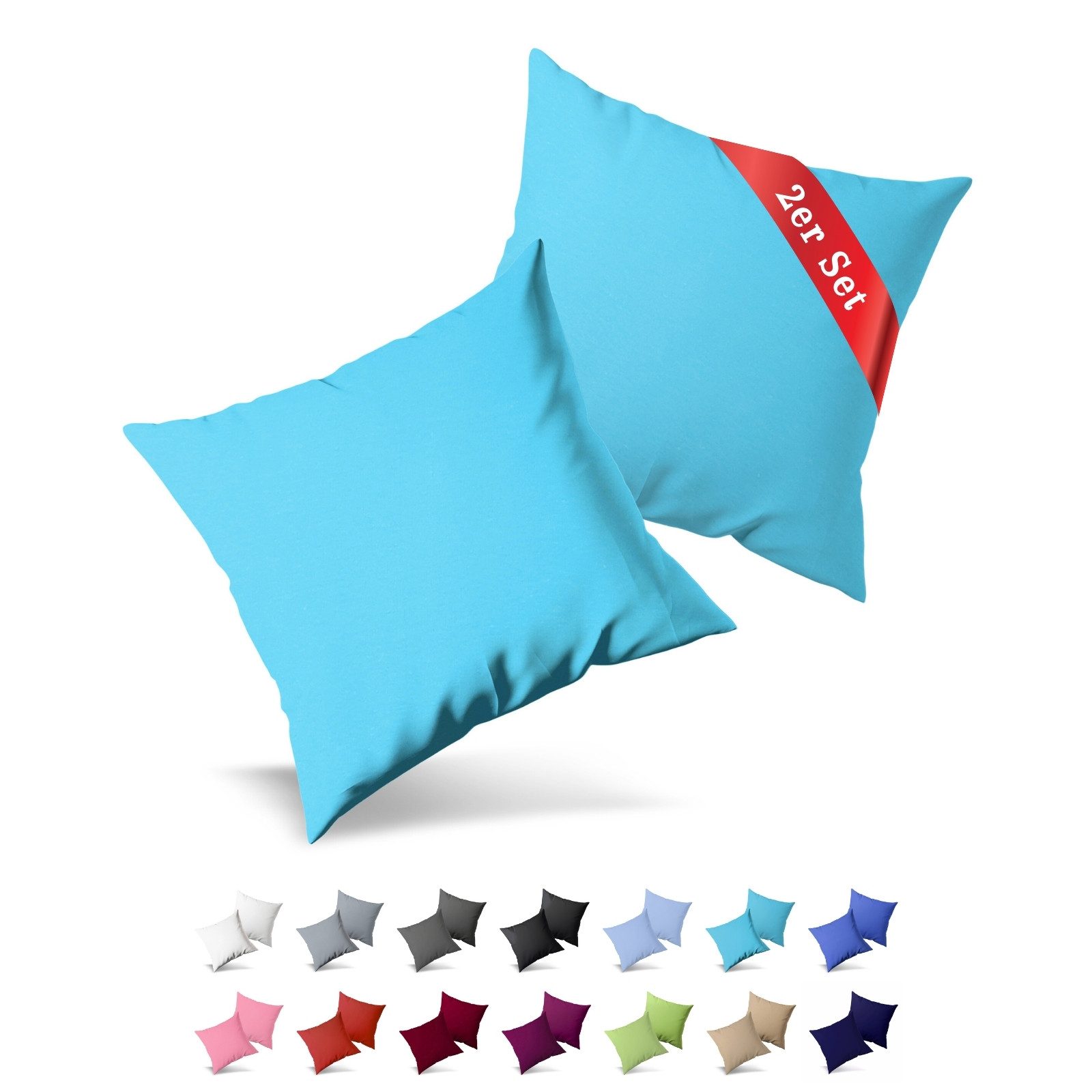 Buymax Kissenbezüge Kissenbezug 100% Baumwolle Premium Jersey, (2 Stück), K günstig online kaufen