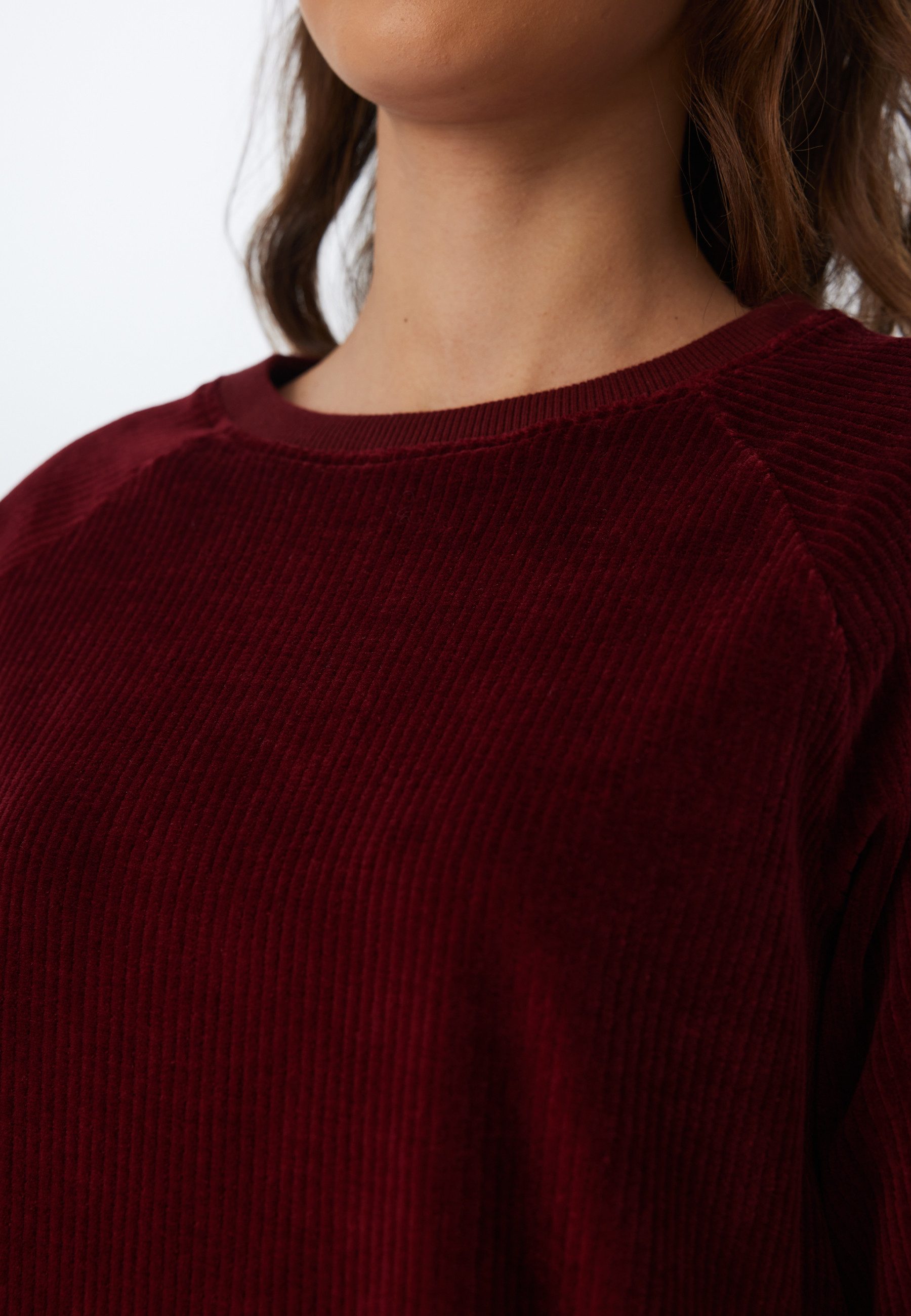 Leela COTTON Sweatshirt Damen Cord Sweatshirt – Bild 5 von 5