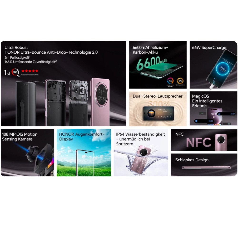 Honor HONOR Magic7 Lite 5G 8GB+512GB Smartphone (6.78 Zoll, 512 GB Speicherplatz)