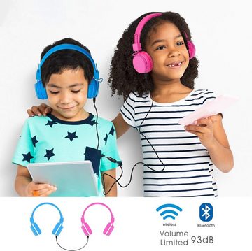 Termichy Akustischer Hochgenuss Kinder-Kopfhörer (93 dB Lautstärkebegrenzung, weiche Polsterung, leichtes Design für maximalen Tragekomfort, PraktischesFaltdesign,Kompakt zusammenklappbar,Individual einstellbare)
