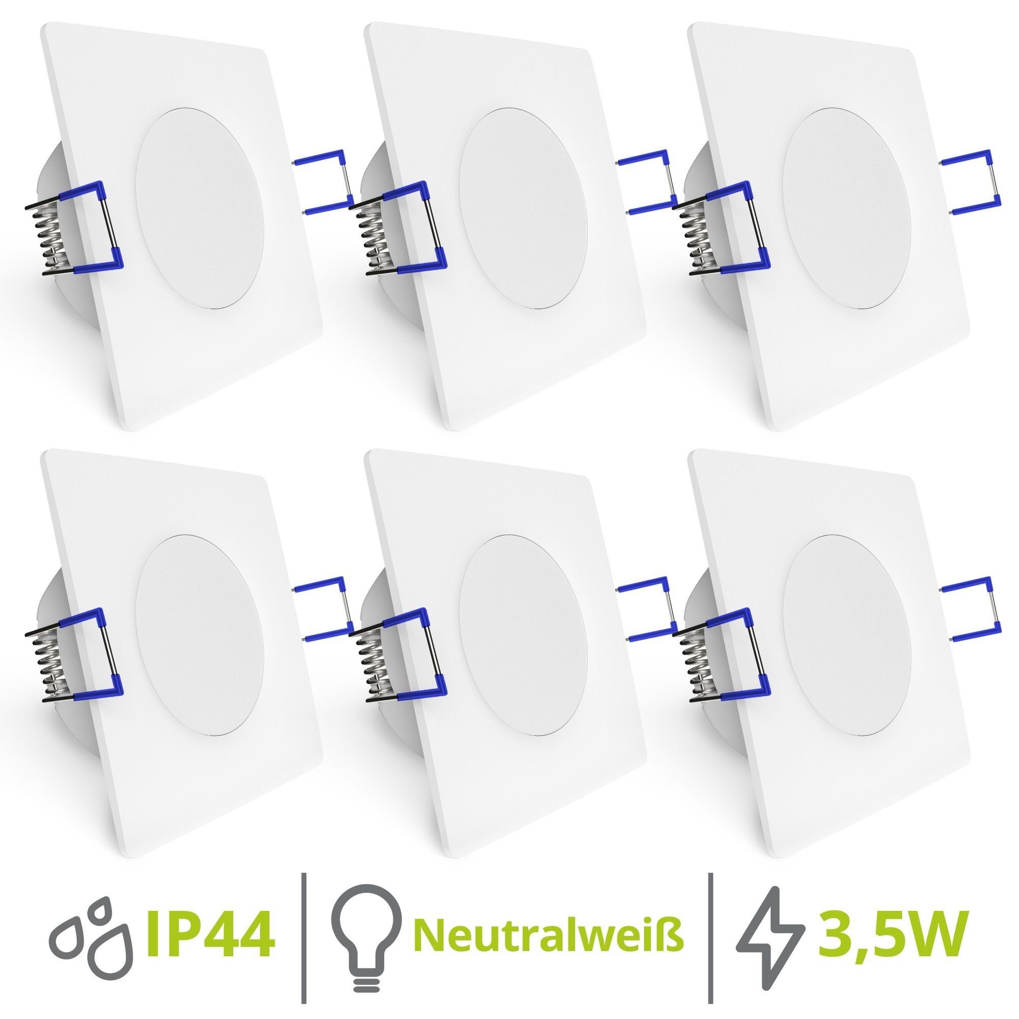 linovum LED Einbaustrahler 6er Set flache günstig online kaufen
