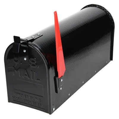 ECD Germany Briefkasten »US Mailbox mit aufrichtbarer Fahne in rot, schwarz«
