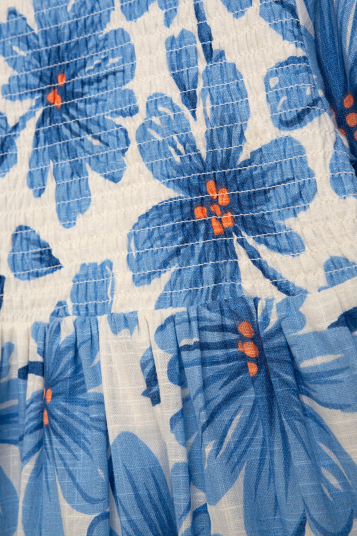 DANAMADE Sommerkleid DMARLA (1-tlg) Mädchen Kleid mit blauem Blumenprint