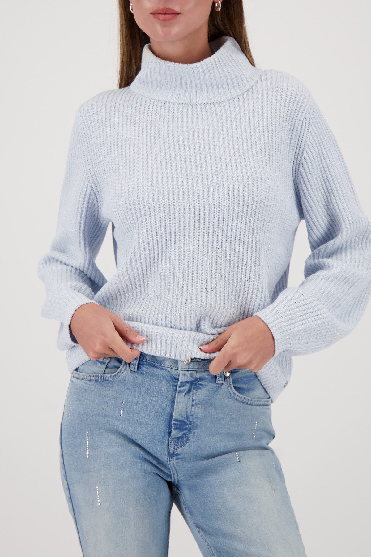 Monari Rollkragenpullover Пуловеры Lurex + Schmuck Regular fit mit Rollkragen