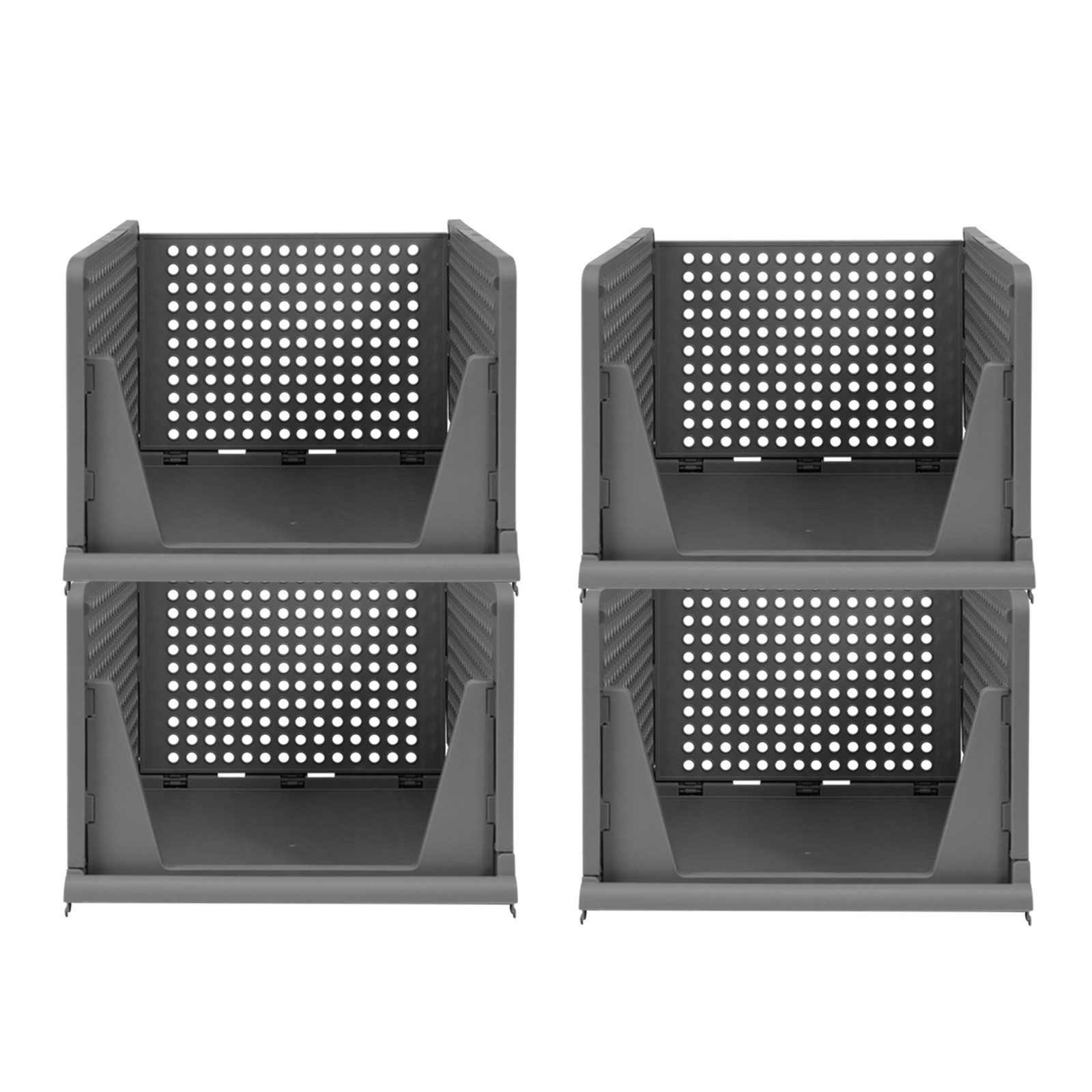 JEOBEST Schubladenbox Stapelbarer Kleiderschrank, Küche, Bad, (4 St, XL) Aufbewahrungsbox, Faltbare Schubladenboxen