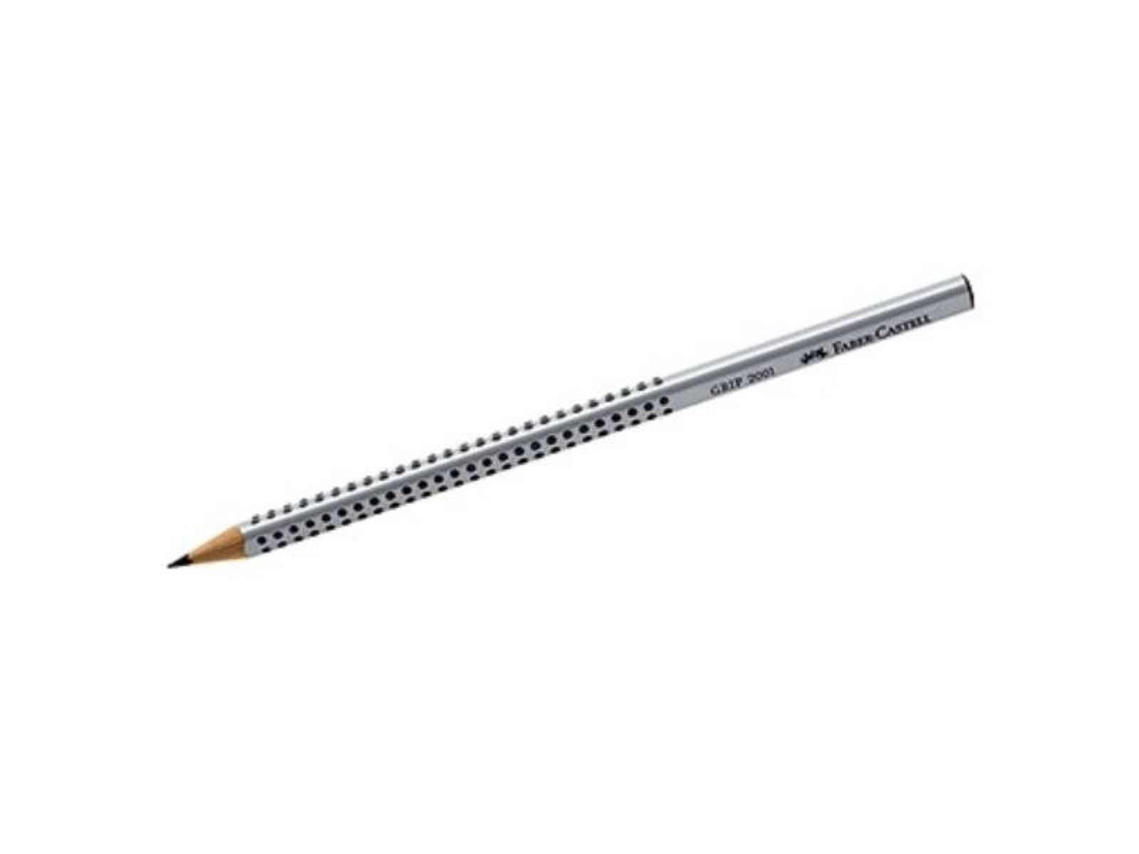 Faber-Castell Bleistift Faber-Castell Bleistift GRIP 2001 117002 Dreieckform 2B silbergrau