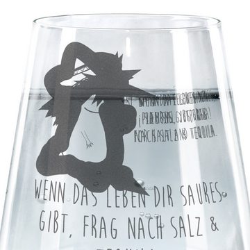 Mr. & Mrs. Panda Glas Axolotl Tequila, Wasserglas, Trinkglas, Trinkglas mit Gravur, Premium Glas, Liebevolle Gestaltung