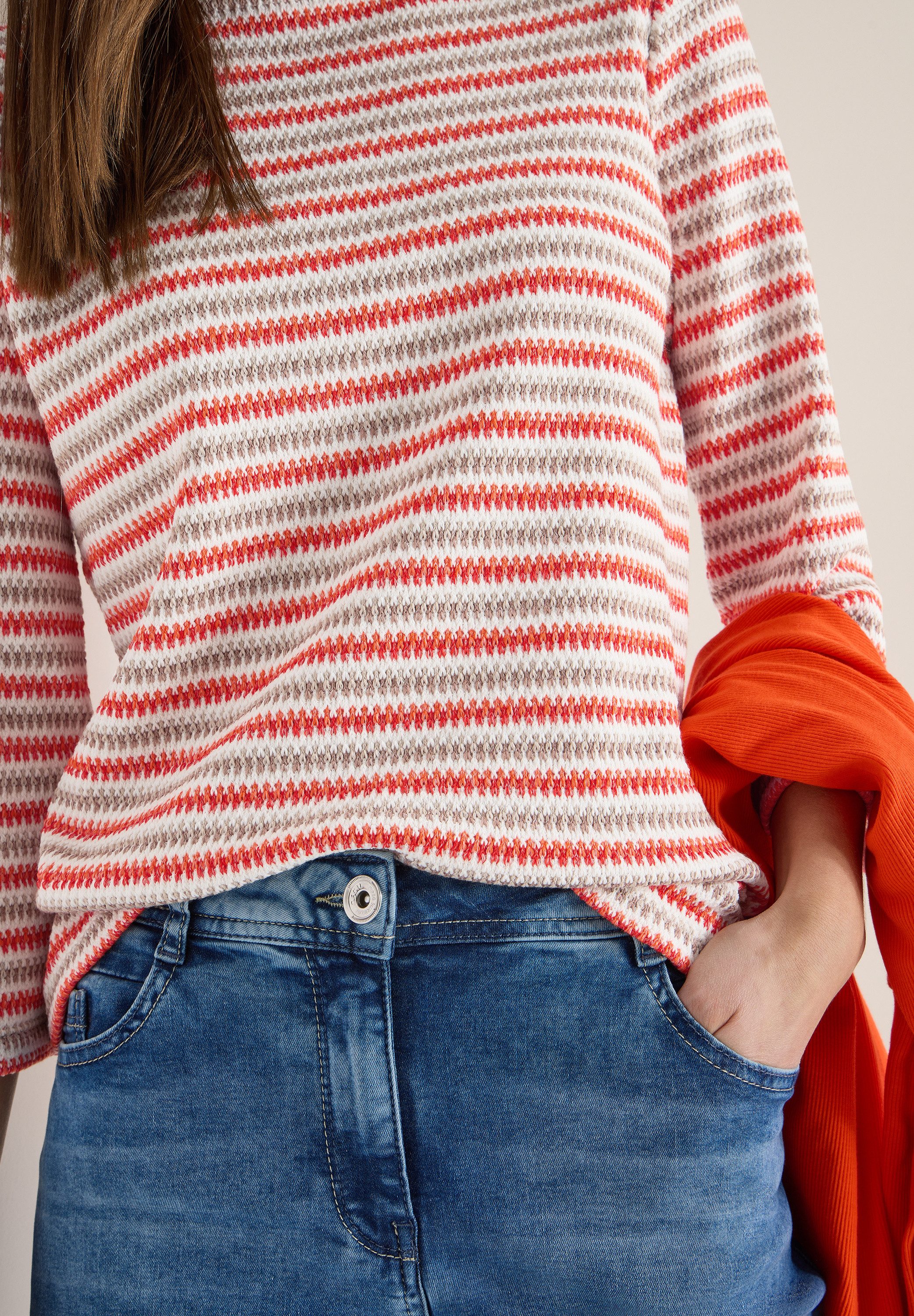 CECIL 3/4 Arm-Pullover mit Multicolor-Streifen