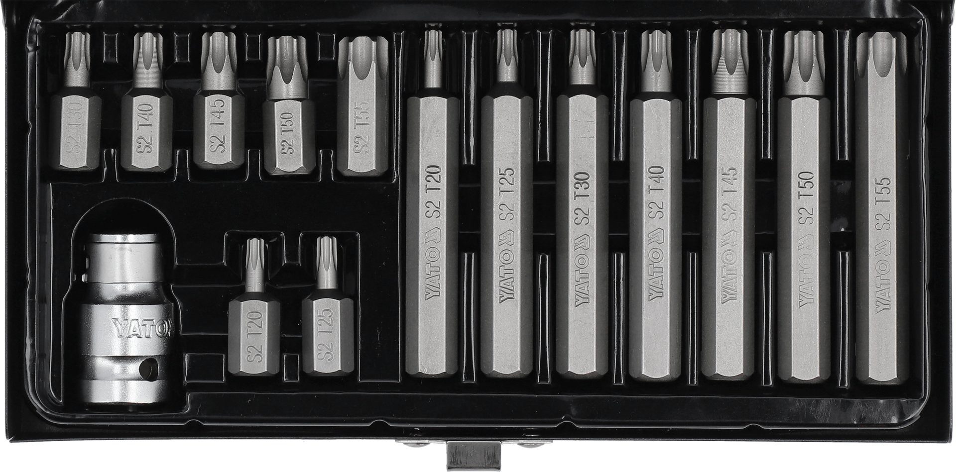 Yato Bit-Set Spezial-Bit-Set Torx Security T20–T55 15-tlg., Spezial-Bit-Set Torx Security T20–T55 15-tlg., 15-St., Spezial-Bit-Set Torx Security T20–T55 15-tlg.