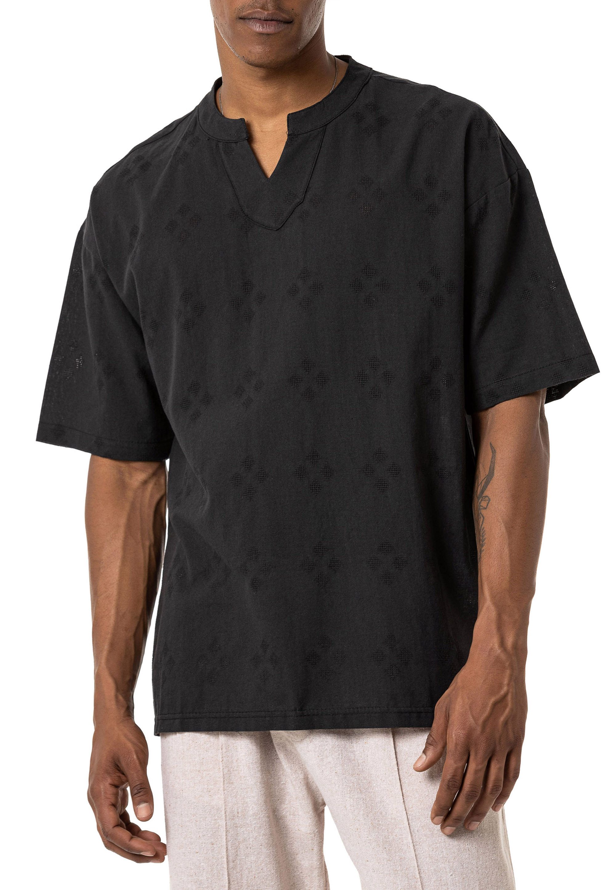 RedBridge T-Shirt mit Cut-Out-Ausschnitt – Lässiges Oversized-Shirt aus 100 % Baumwolle
