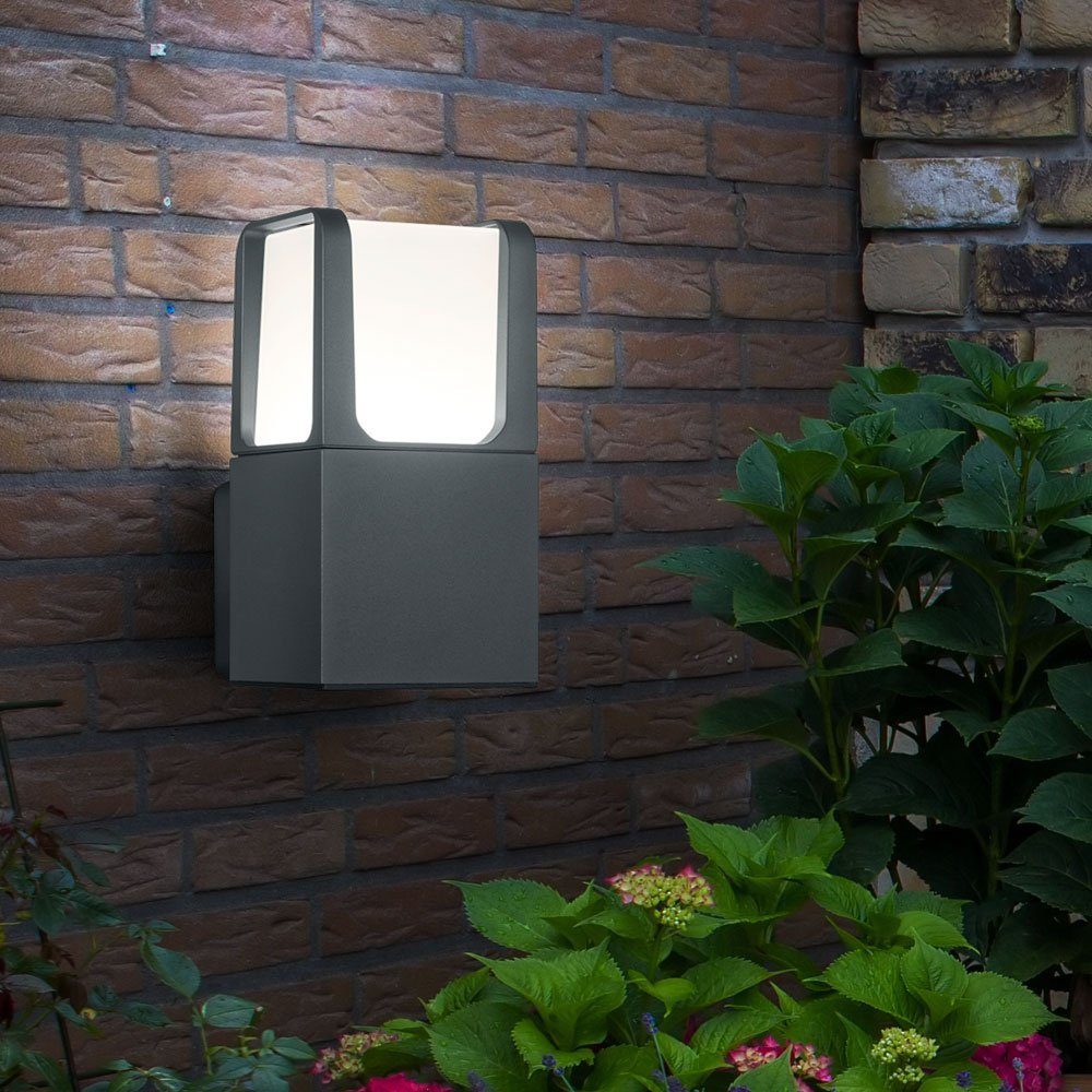 TRIO Leuchten Außen-Wandleuchte, LED-Leuchtmittel fest verbaut, Warmweiß, Außenleuchte Wandlampe Hauswandleuchte IP54 Alu anthrazit LED H 22 cm