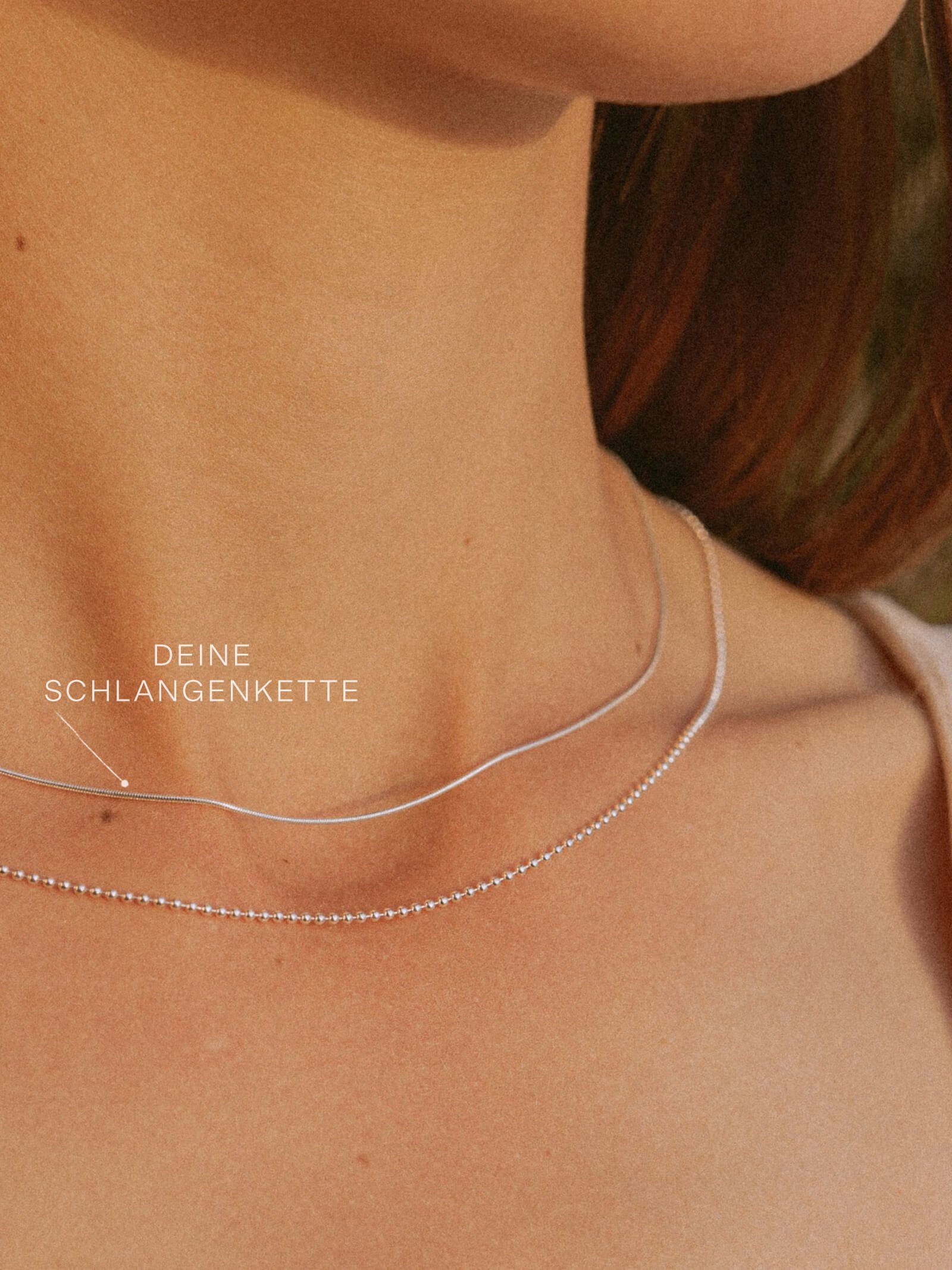 modabilé Silberkette Schlangenkette HEARTFELT, Damen Halskette 0,9mm, 35cm günstig online kaufen