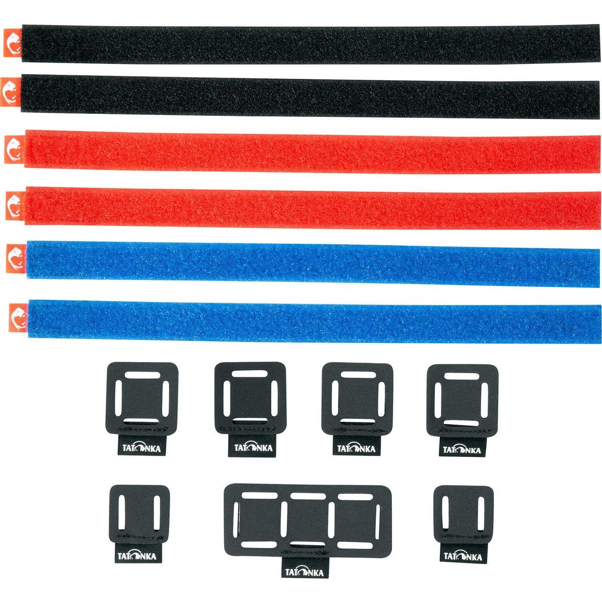 TATONKA® Packsack Loop Strap & Patch Set, Klettstreifen- und Patch-Set zur Längs- und Querbefestigung. Mithilfe