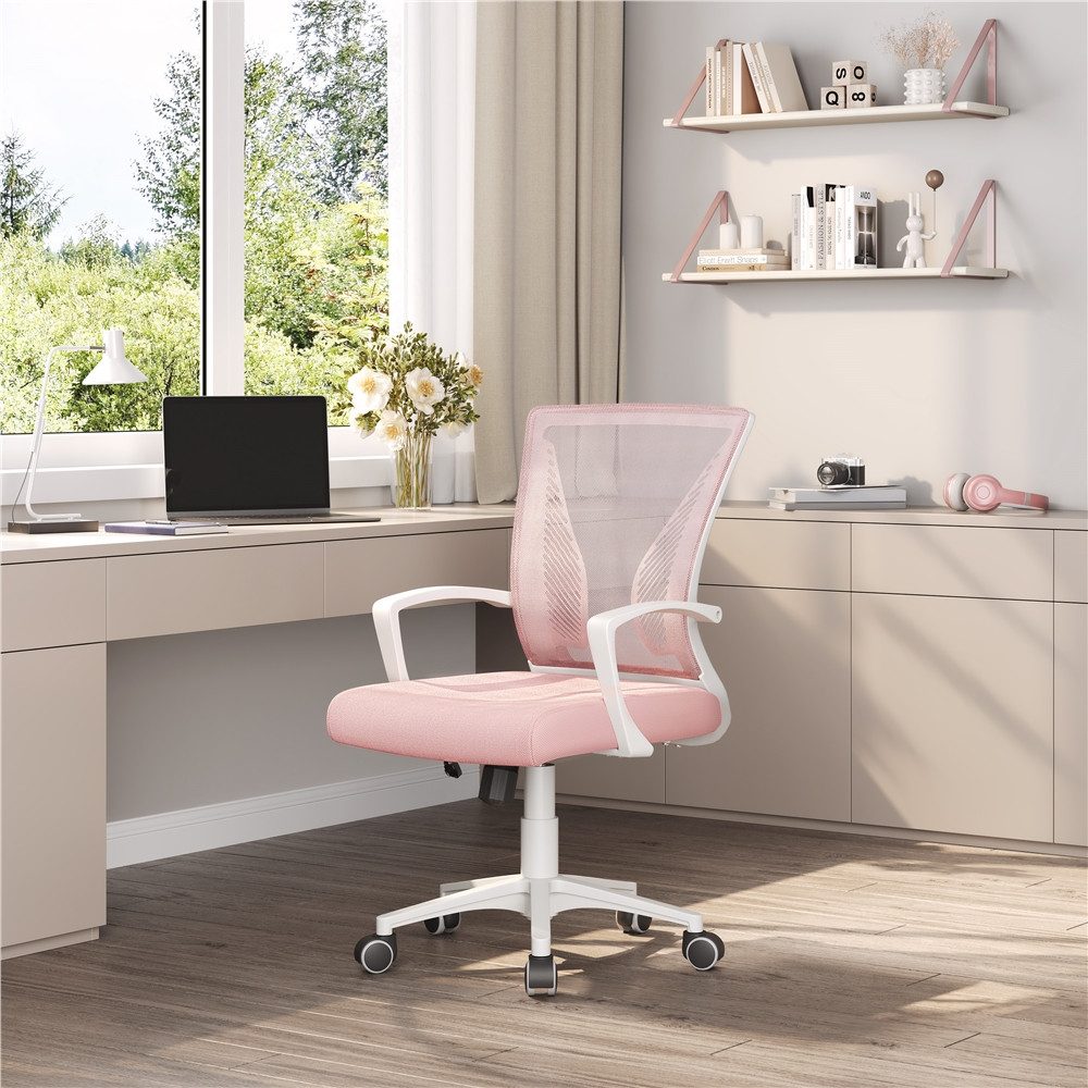 Yaheetech Bürostuhl Höhenverstellbarer Chefsessel Ergonomischer Drehstuhl, günstig online kaufen