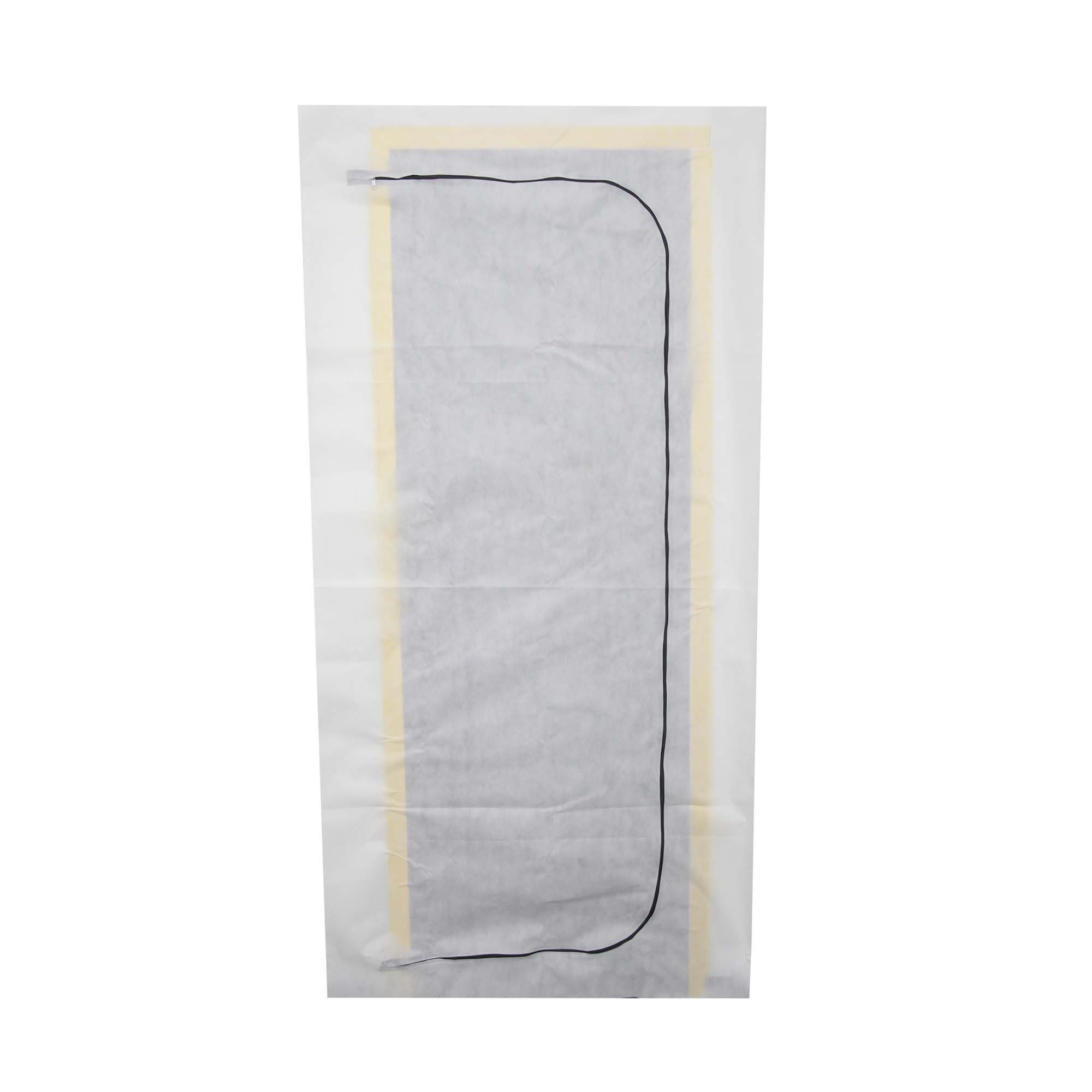 Scorprotect® Schutzfolie Vlies Staubschutztür BLITZ mit Reißverschluss 220 x 110 cm