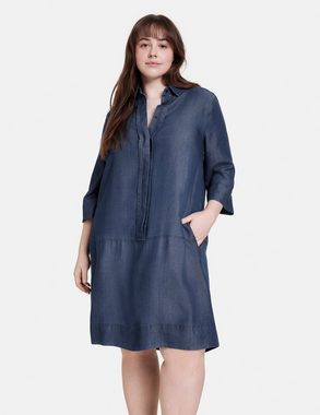 Samoon Minikleid Feines Blusenkleid in Denim-Optik