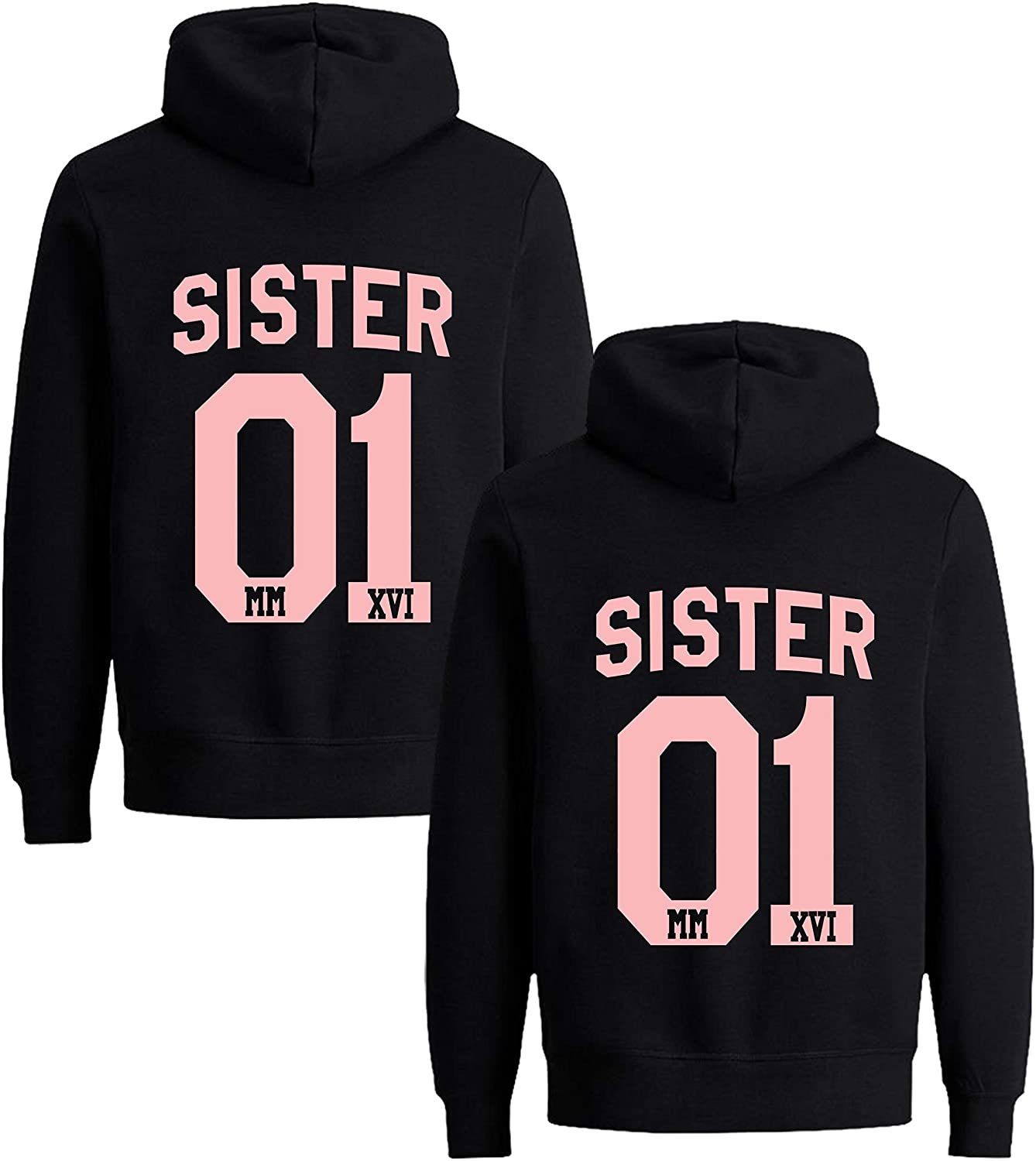 Couples Shop Kapuzenpullover Sister Beste Freunde Damen Hoodie Pullover  (1-tlg) mit modischem Print