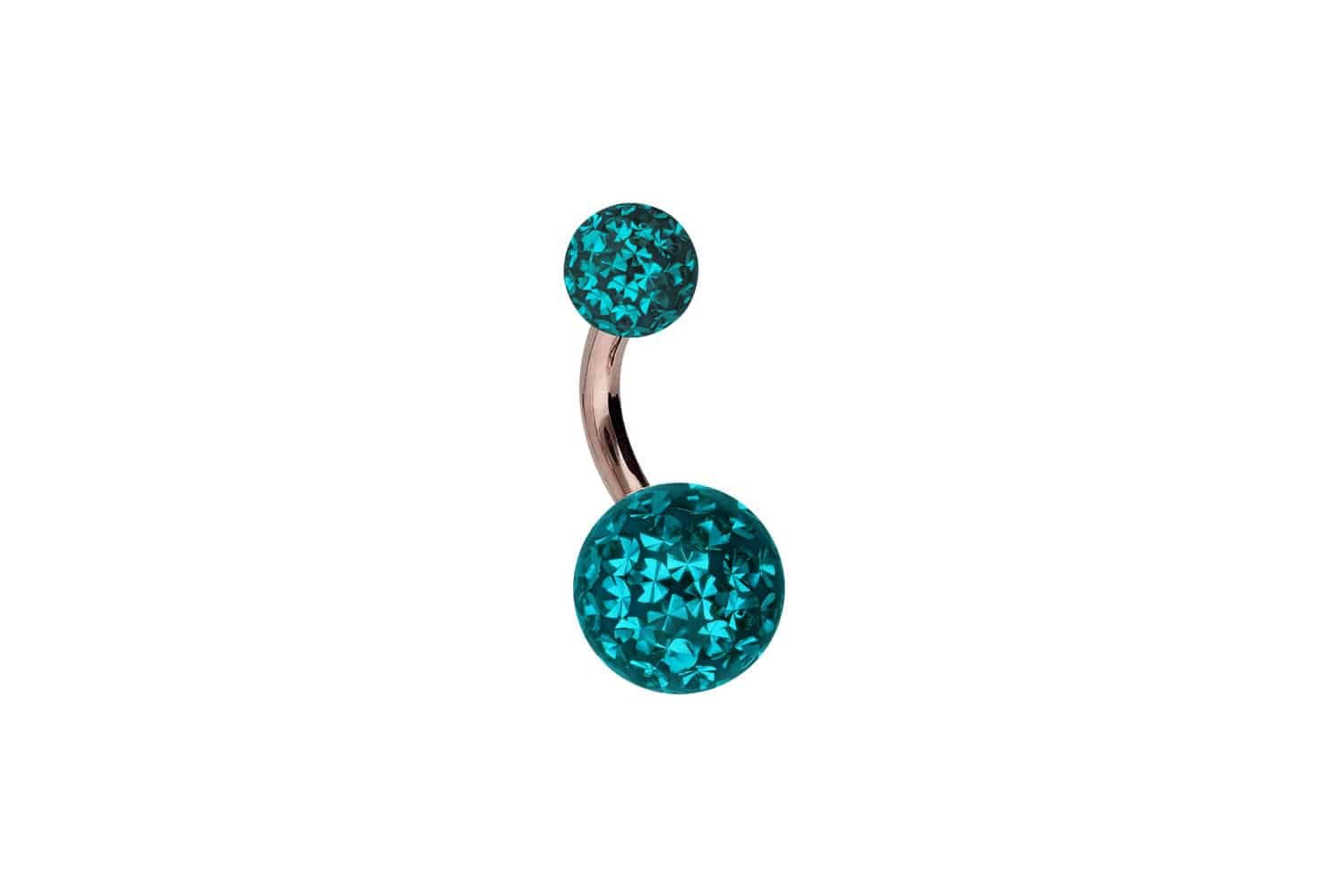 PIERCINGLINE Bauchnabelpiercing Chirurgenstahl Bananabell EPOXY-KUGELN (Bananabells, 1-tlg)