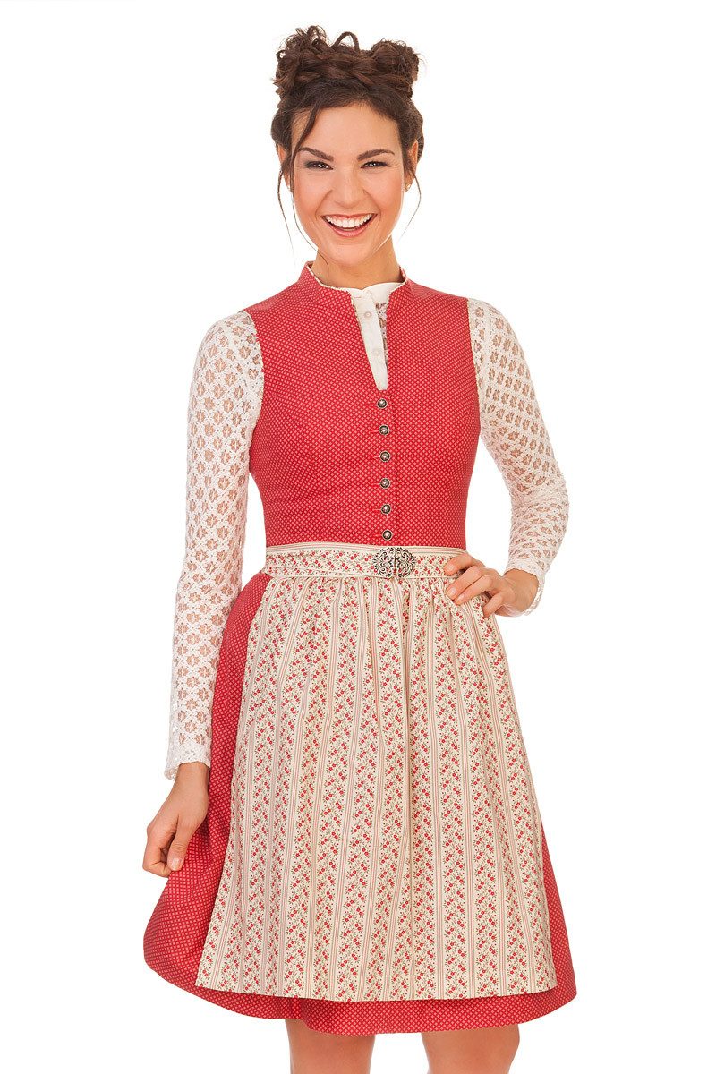 Alpenwahnsinn Dirndl Retro Dirndl 2tlg. - ROSENROT - rot – Bild 2 von 5