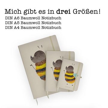 Mr. & Mrs. Panda Notizbuch Hummel flauschig - Transparent - Geschenk, Blume, Skizzenbuch, Biene, Mr. & Mrs. Panda, Personalisierbar