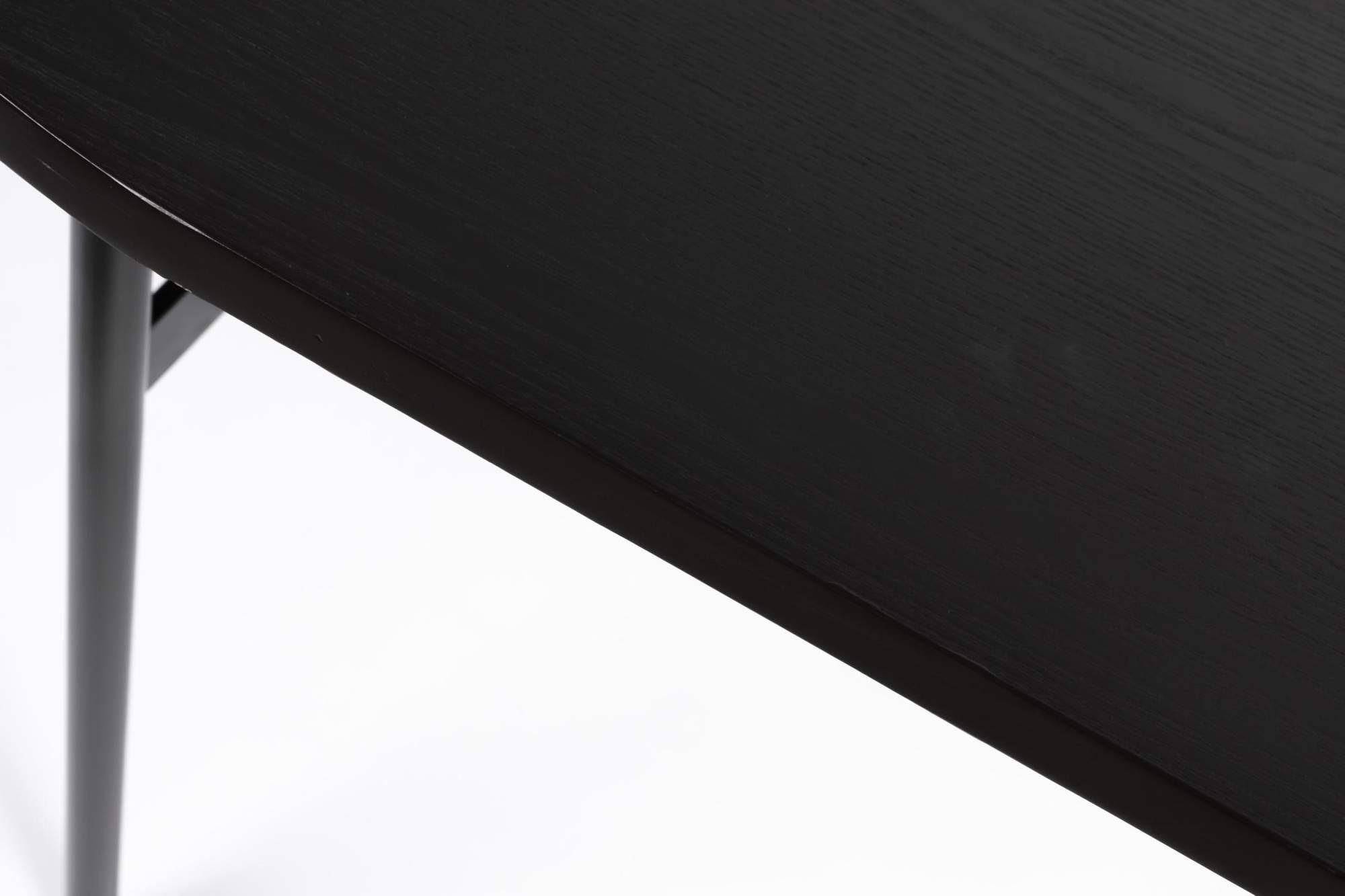 Trendmöbel24 Esstisch Esstisch abgerundeter 80 180 MARCIO mit x cm Platte furniert BLACK