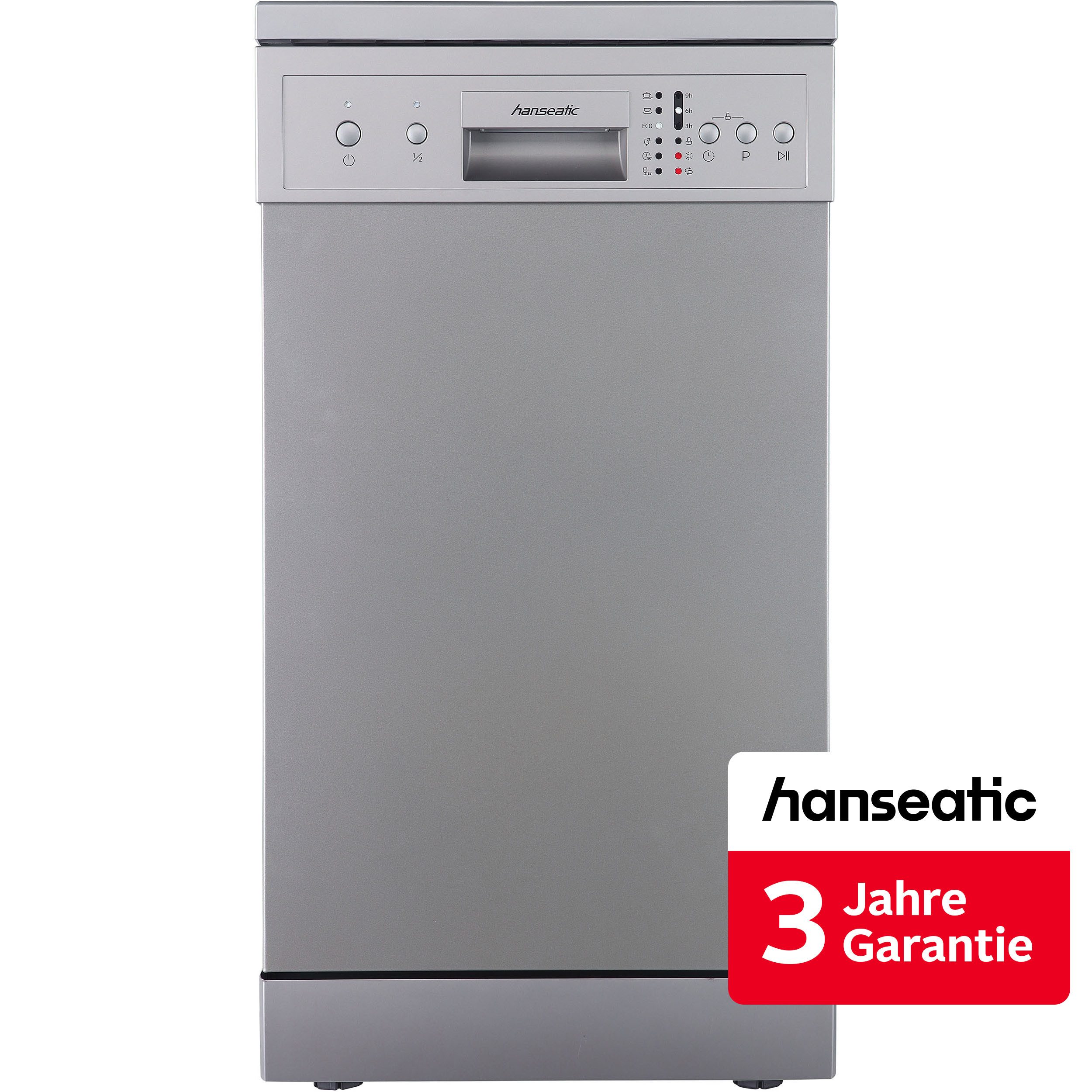 Hanseatic Standgeschirrspüler HG4585E97636S, 9 Maßgedecke, inkl. 3 Jahre Herstellergarantie
