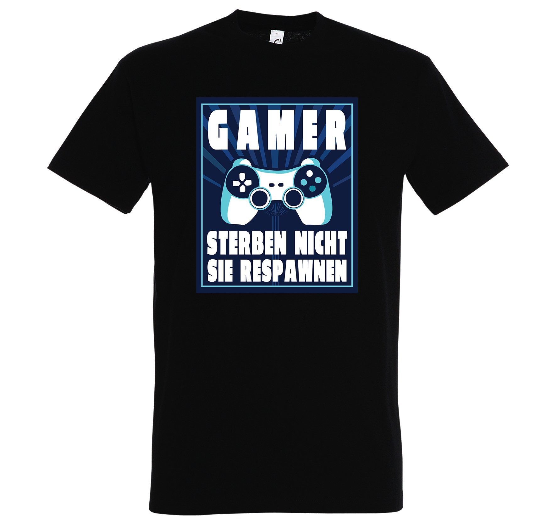 Youth Designz T-Shirt "Gamer Sterben Nicht, Sie Respawnen" Herren T-Shirt mit lustigem Spruch Schwarz