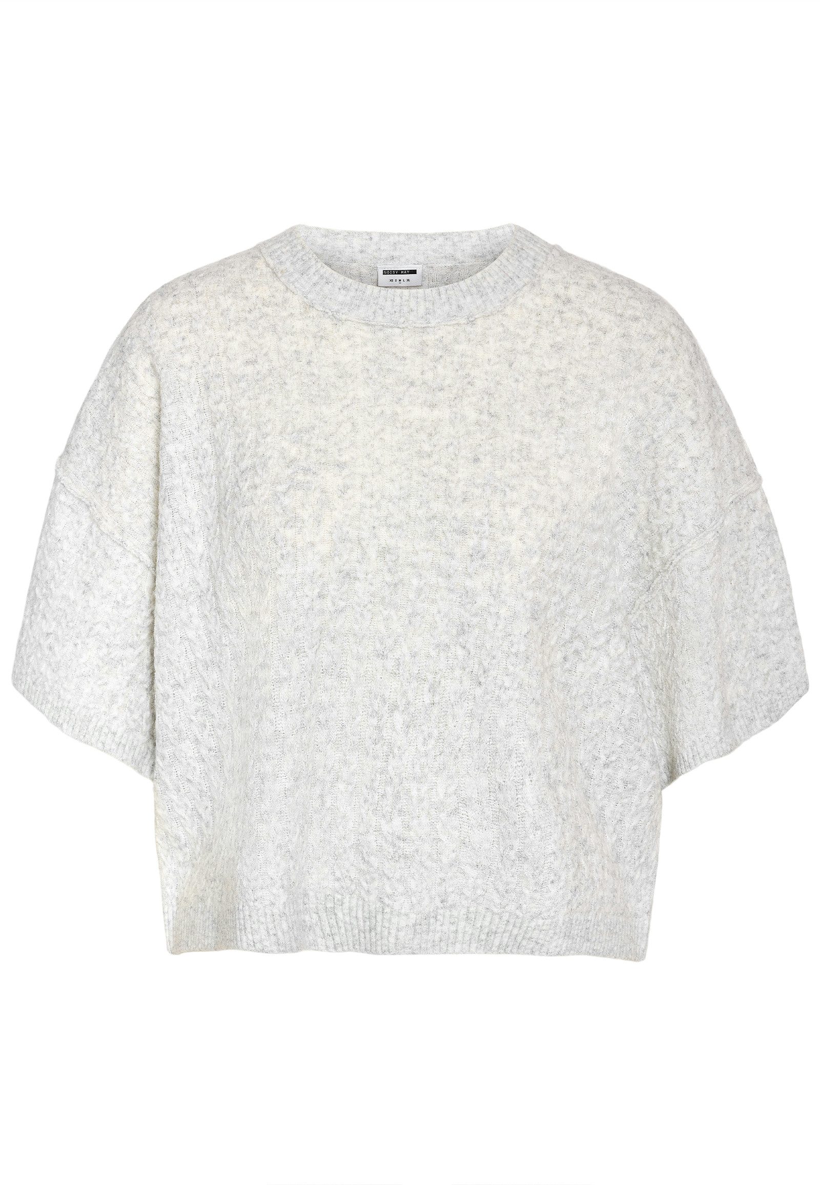 Noisy may Strickpullover Markantes Zopfstrickmuster mit Kurzarm (1-tlg) 27034903_Pullover