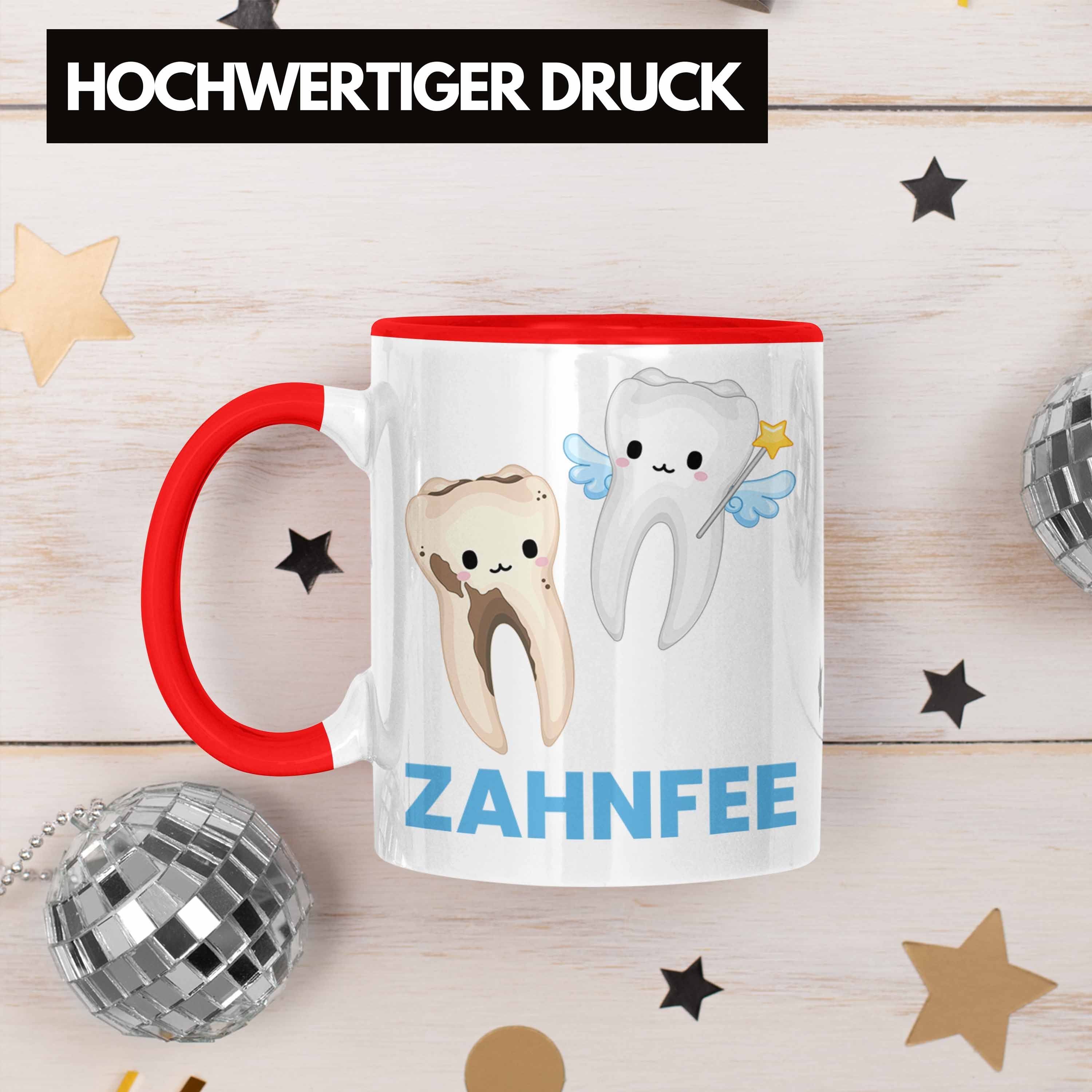 Trendation Geschenk Lustige Rot Zahnfee Trendation Zahnarzt Tasse Tasse Geschenkidee - Zahnärztin