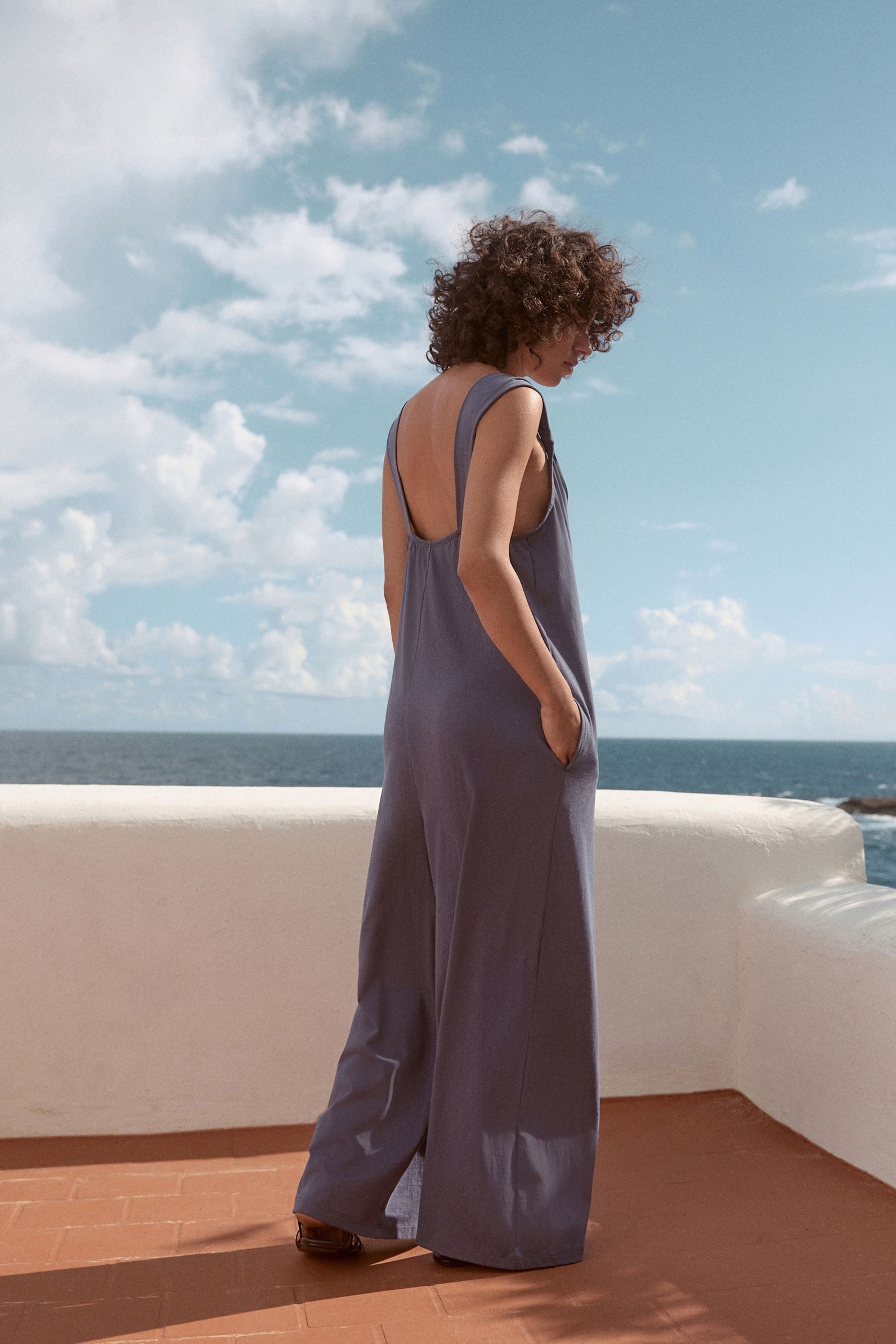 Next Jumpsuit Jumpsuit V-Ausschnitt, weites Bein günstig online kaufen