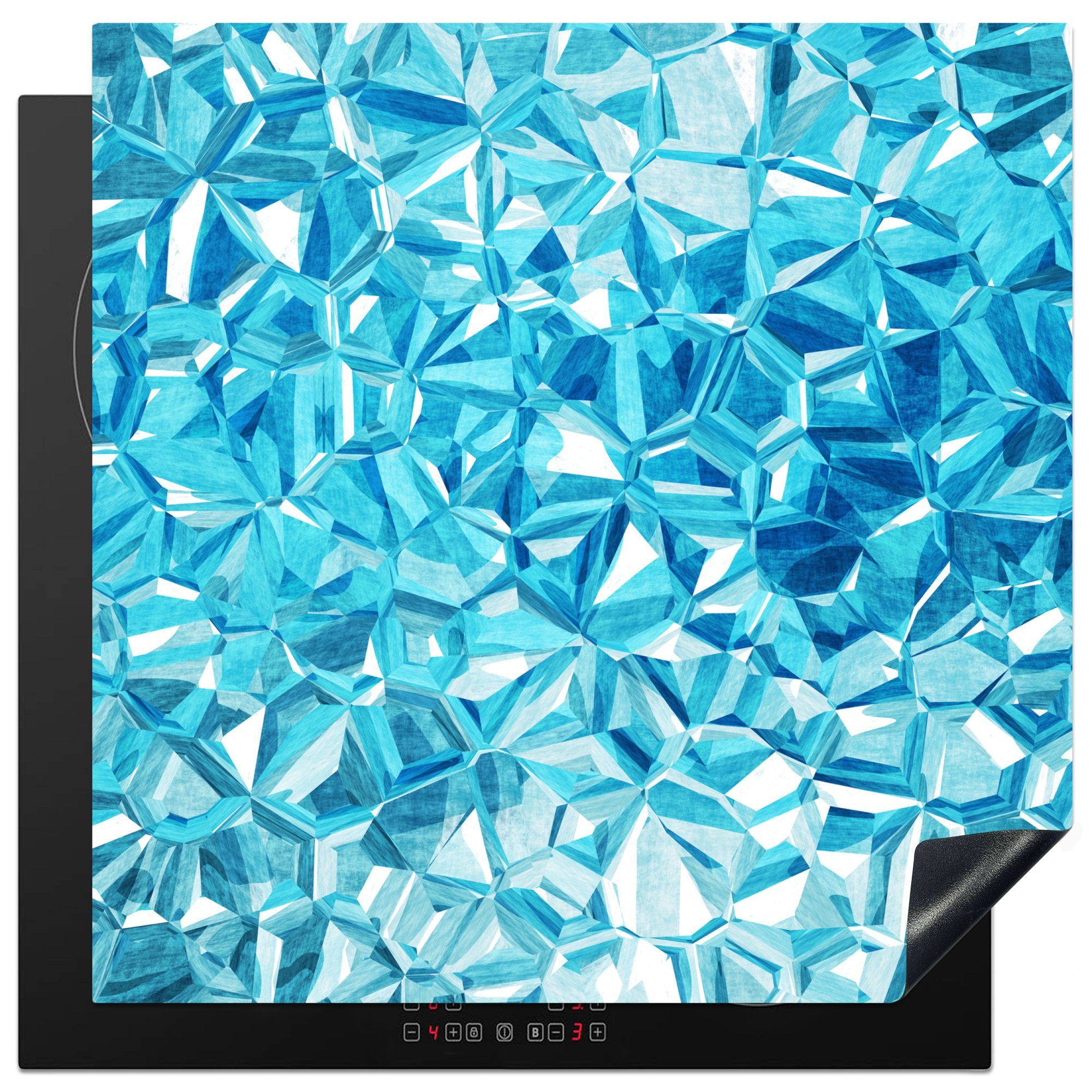 MuchoWow Herdblende-/Abdeckplatte Ein abstrakter Diamant-Hintergrund, Vinyl, (1 tlg), 78x78 cm, Ceranfeldabdeckung, Arbeitsplatte für küche
