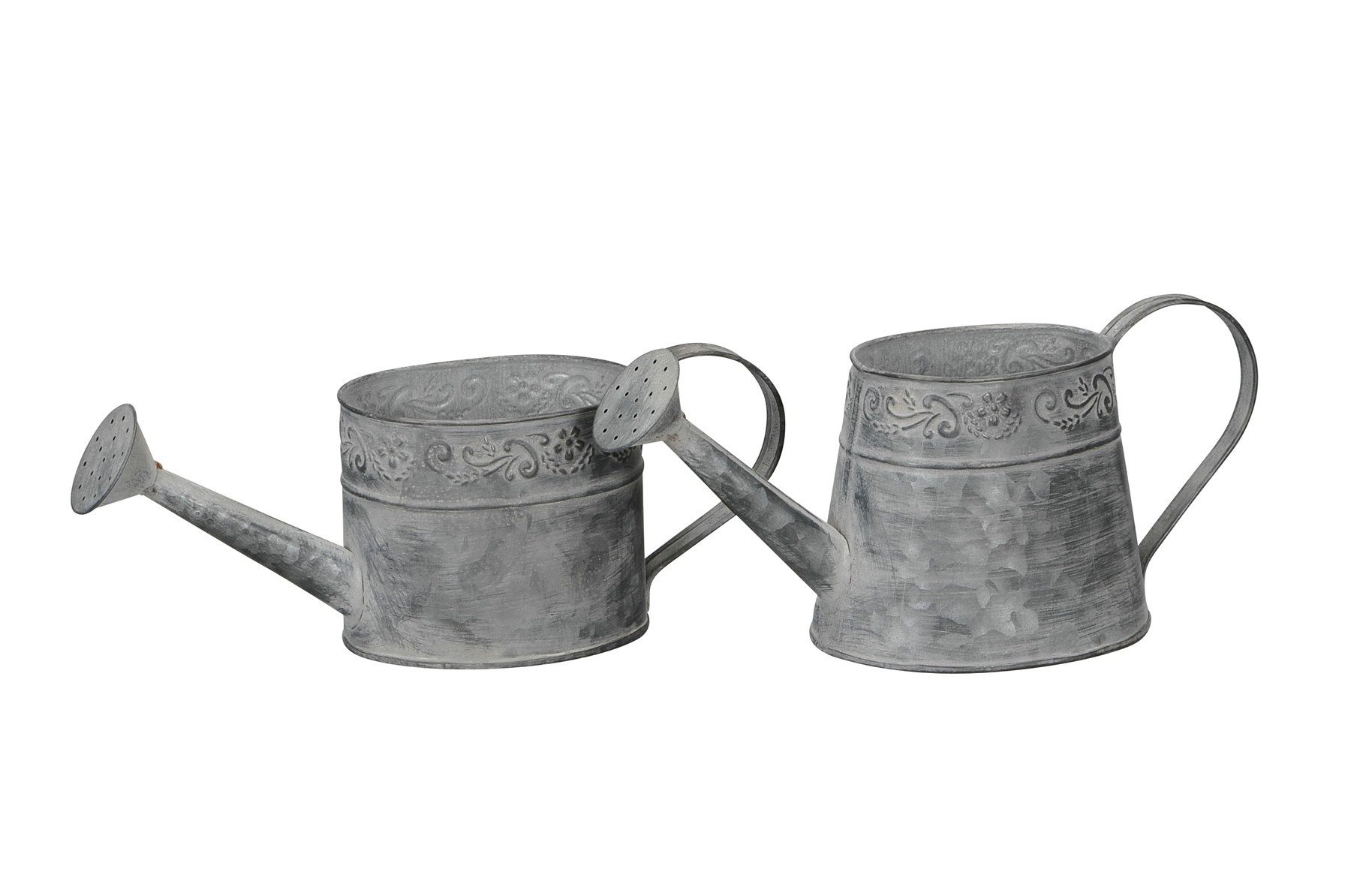 finehomegarden Dekoobjekt Metall-Gießkanne Vintage 2er Set Dekorative Pflanzgießkannen Deko (Set, 2 St., 2er Set), 34x10,5cm 12,5cm & 33,5x12,5cm 15cm Deko für Haus, Garten und Balkon