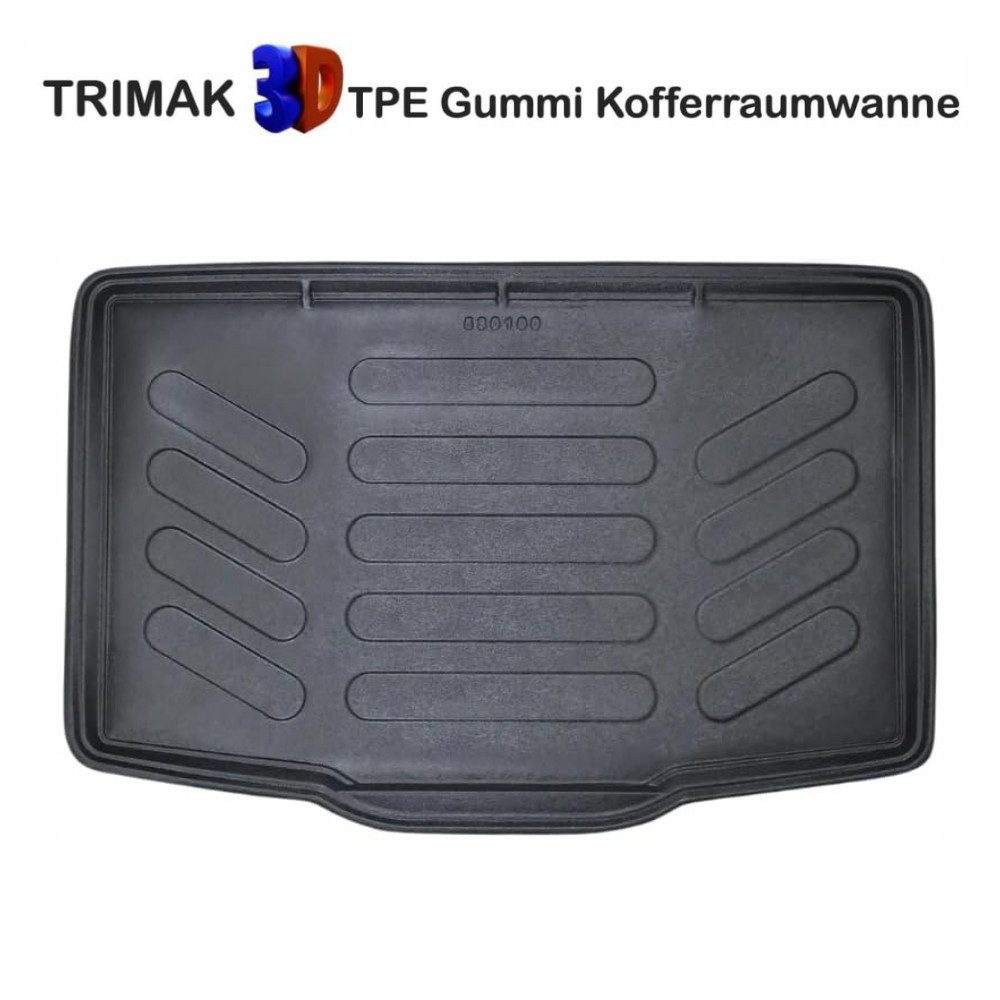 Trimak Passform-Fußmatten Oder Kofferraumwanne Oder Set kompatibel mit Fiat 500, Fiat 500L 2012-2022 Untere Kofferraummatte TPE Antirutschmatte