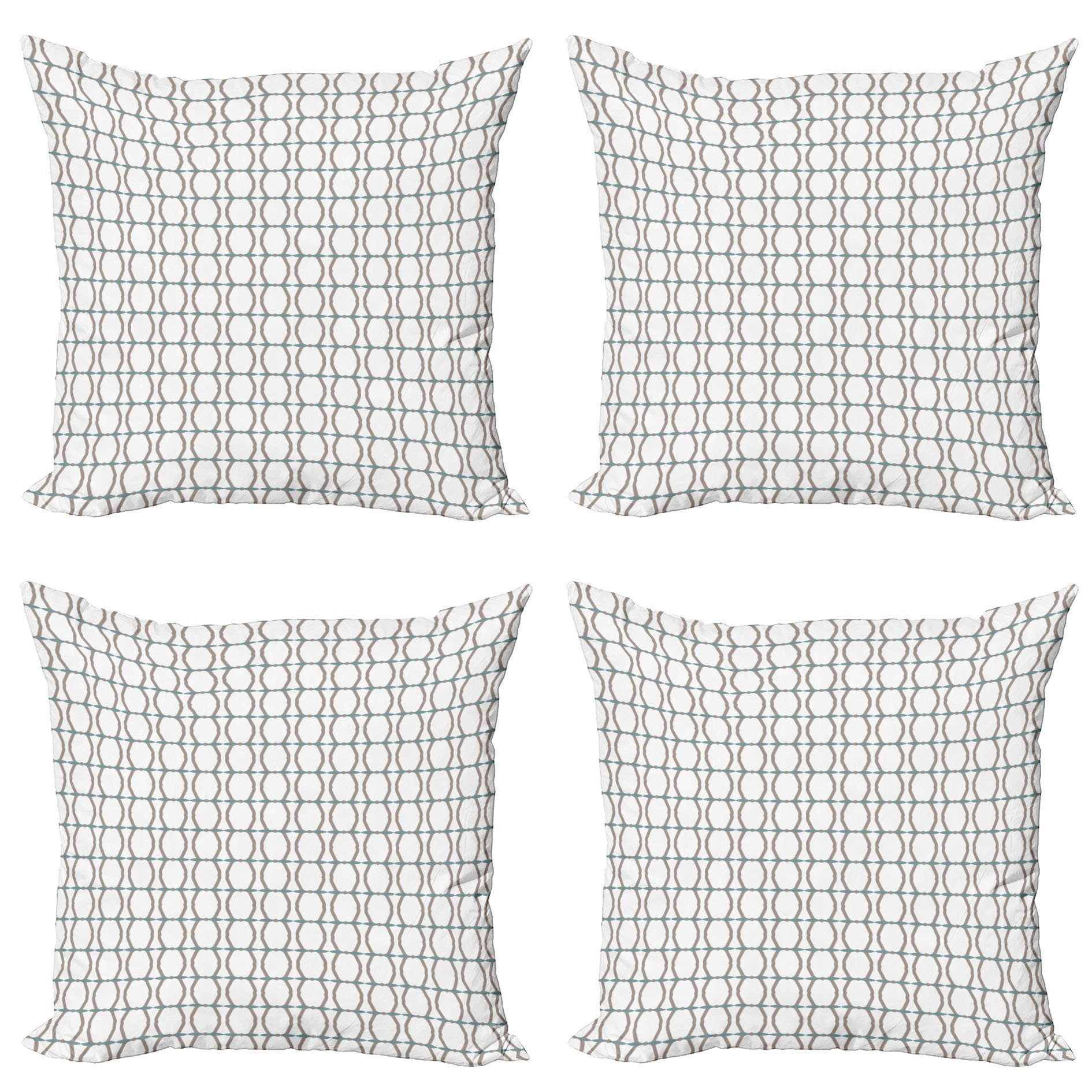 Kissenbezüge Modern Accent Doppelseitiger Digitaldruck, Abakuhaus (4 Stück), Geometrisch Abstrakt Stil Motive | Kissenbezüge